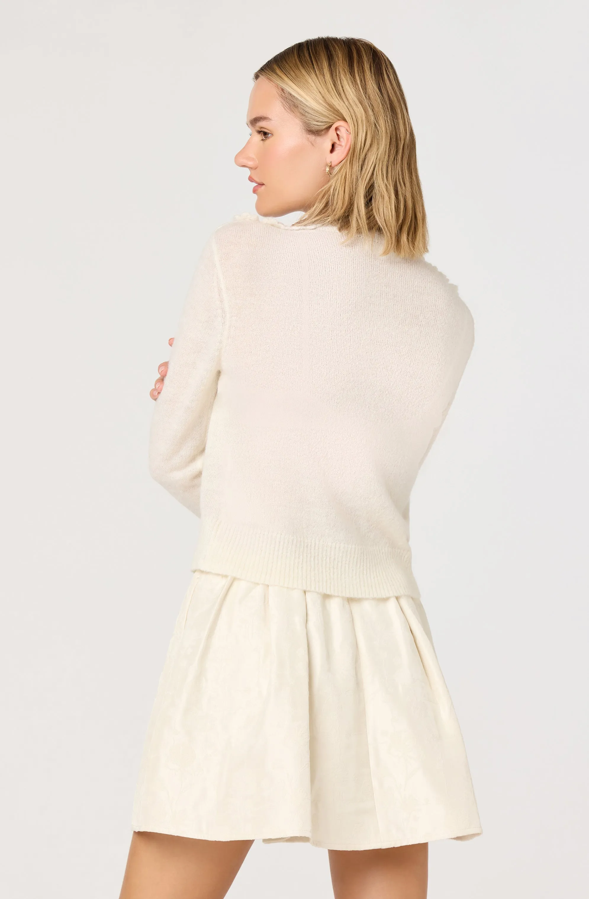 Meadow Floral Appliqué Collar Cardigan sold by Astr product image thumbnail 3