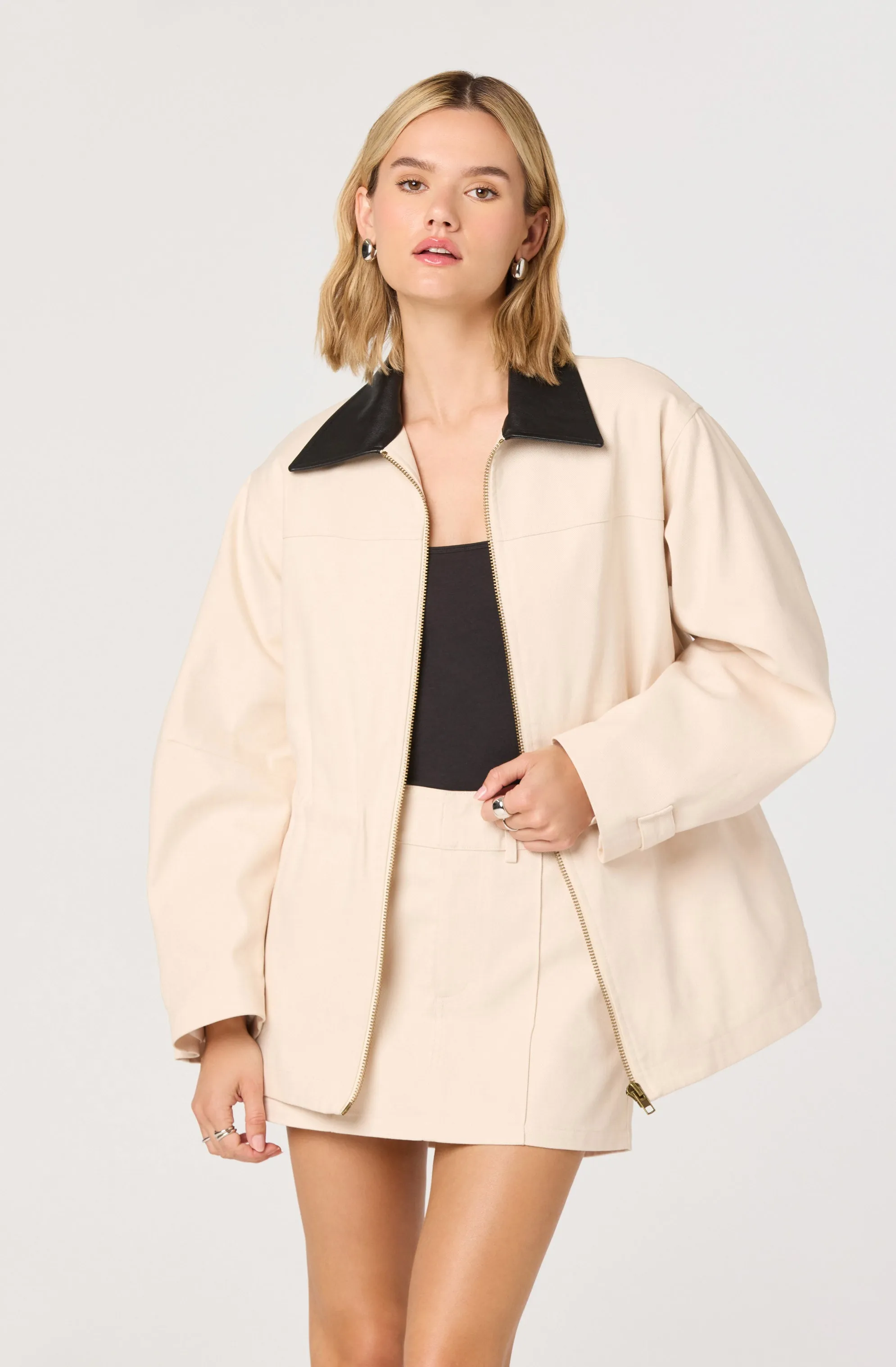 Collins Quilted Puffer-Lined Denim Jacket sold by Astr