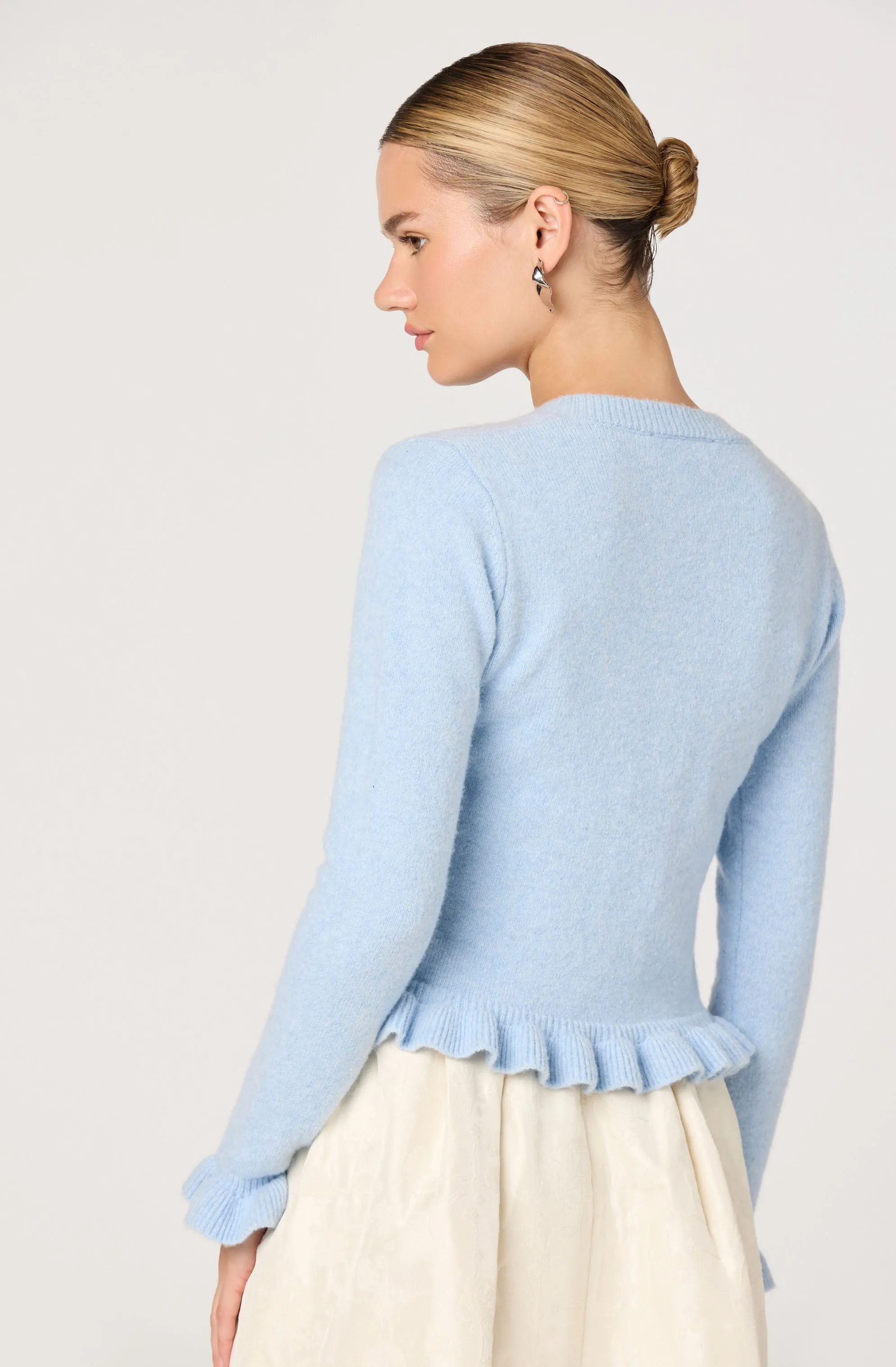Eowyn Brushed Knit Pearl Button Cardigan sold by Astr product image thumbnail 3