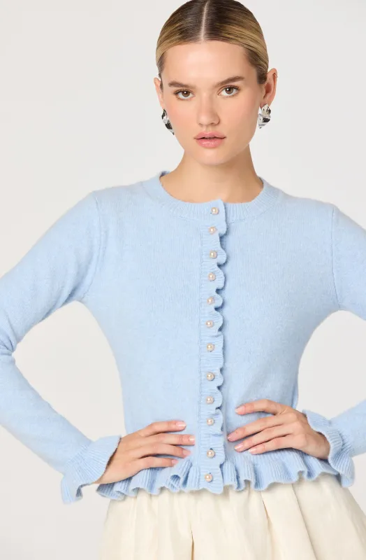 Eowyn Brushed Knit Pearl Button Cardigan made by Astr