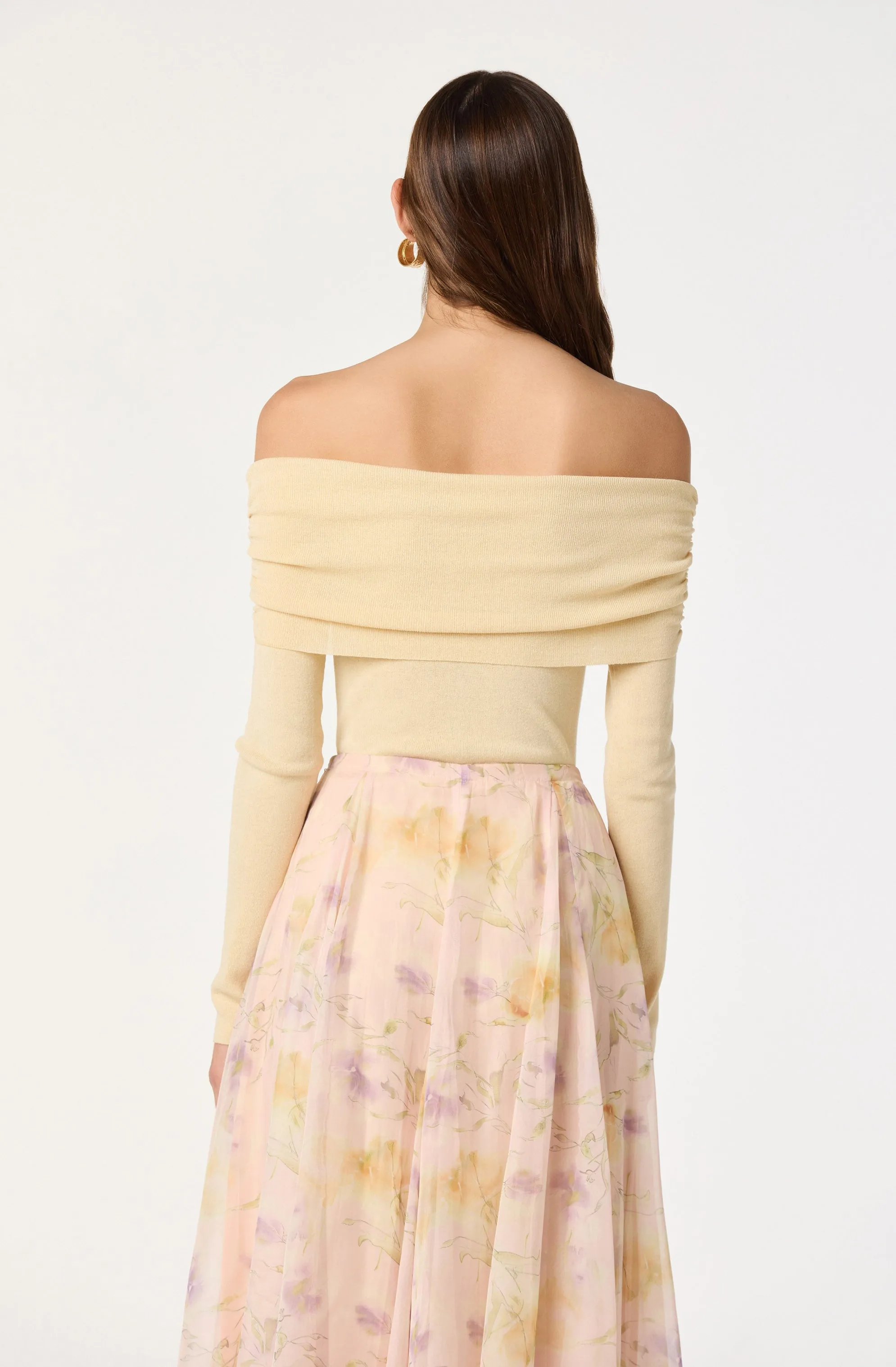 Kylin Off-Shoulder Foldover Sweater sold by Astr product image thumbnail 4