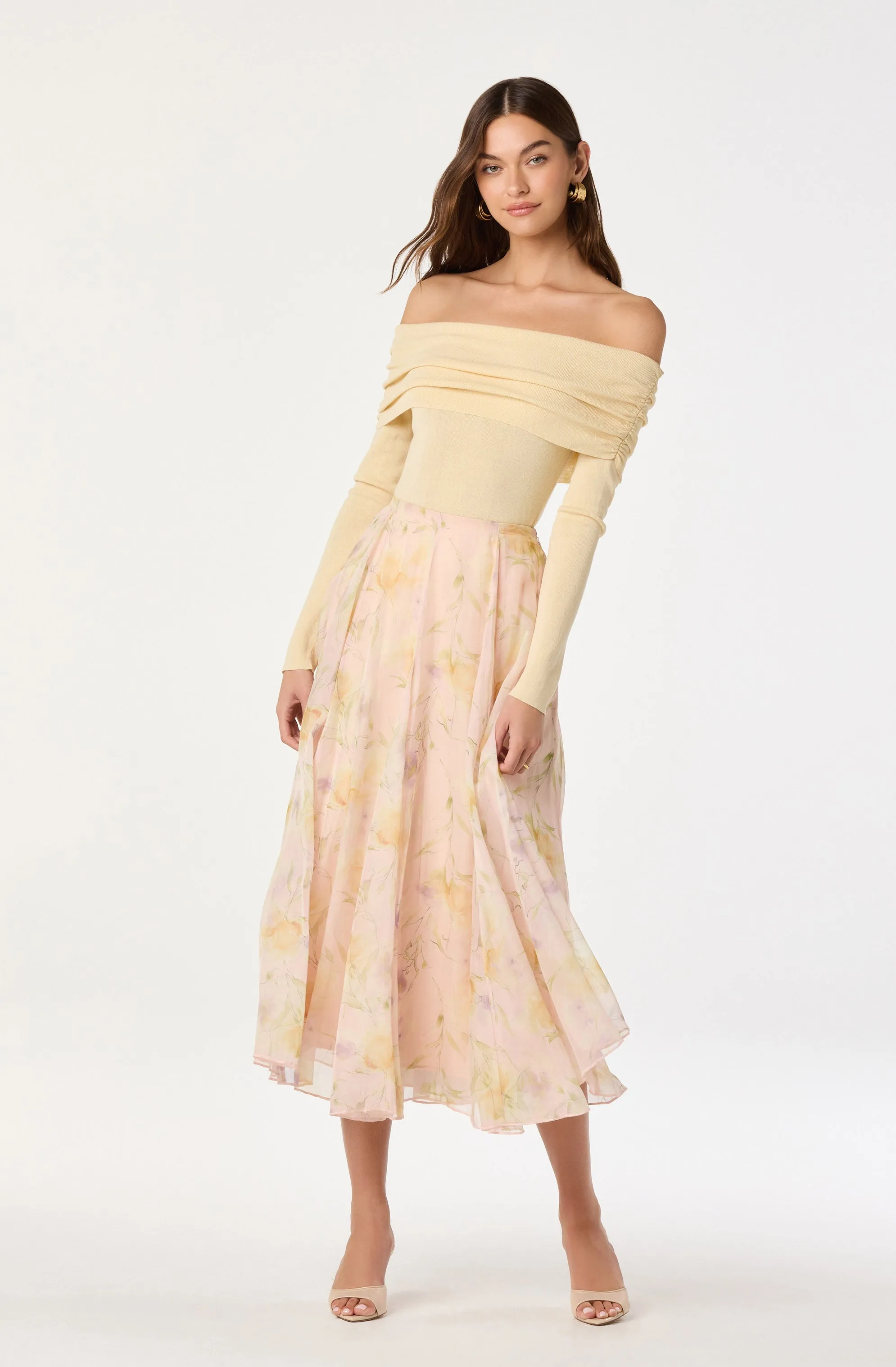 Kylin Off-Shoulder Foldover Sweater sold by Astr product image thumbnail 2