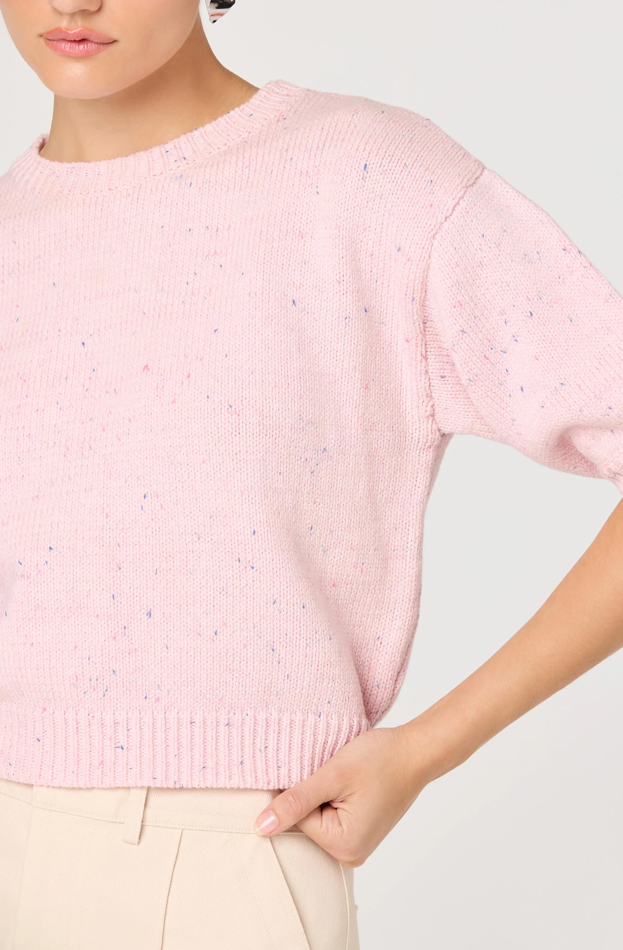 Colette Flecked Knit Short Sleeve Sweater sold by Astr product image thumbnail 5