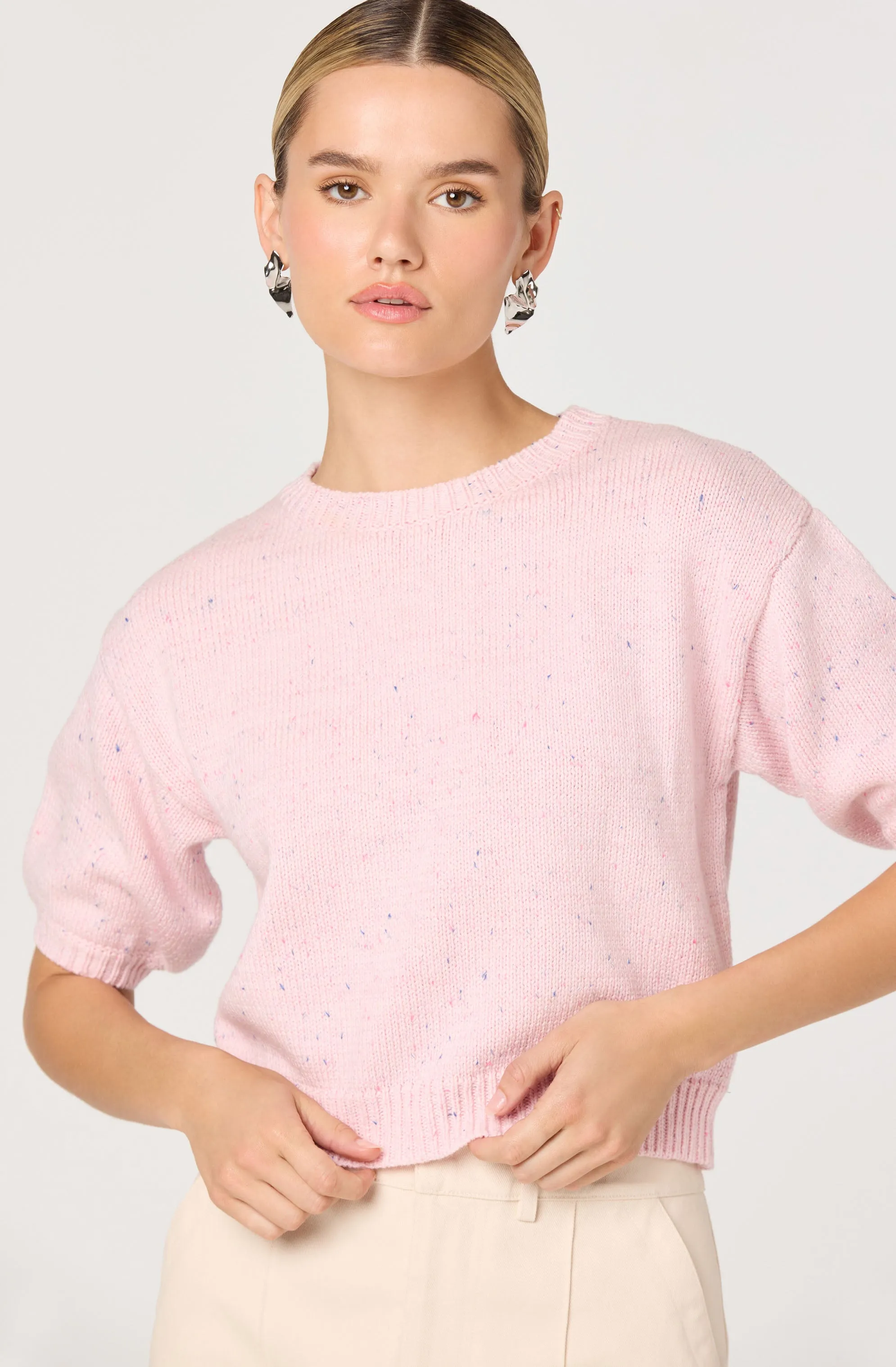 Colette Flecked Knit Short Sleeve Sweater sold by Astr product image thumbnail 2