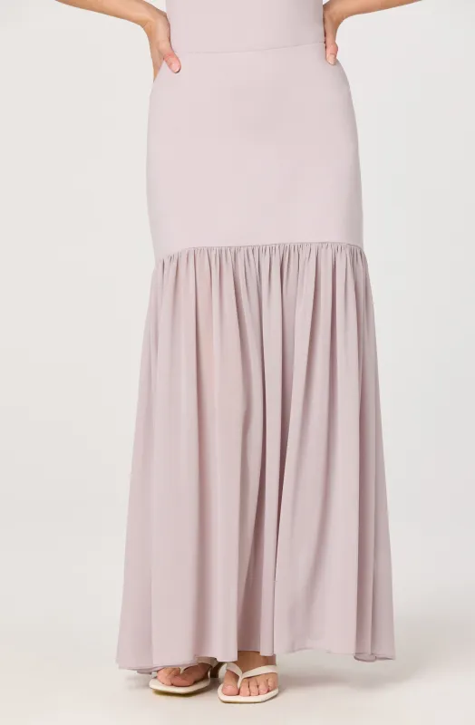 Aloyse Contrast Drop-Waist Maxi Skirt made by Astr