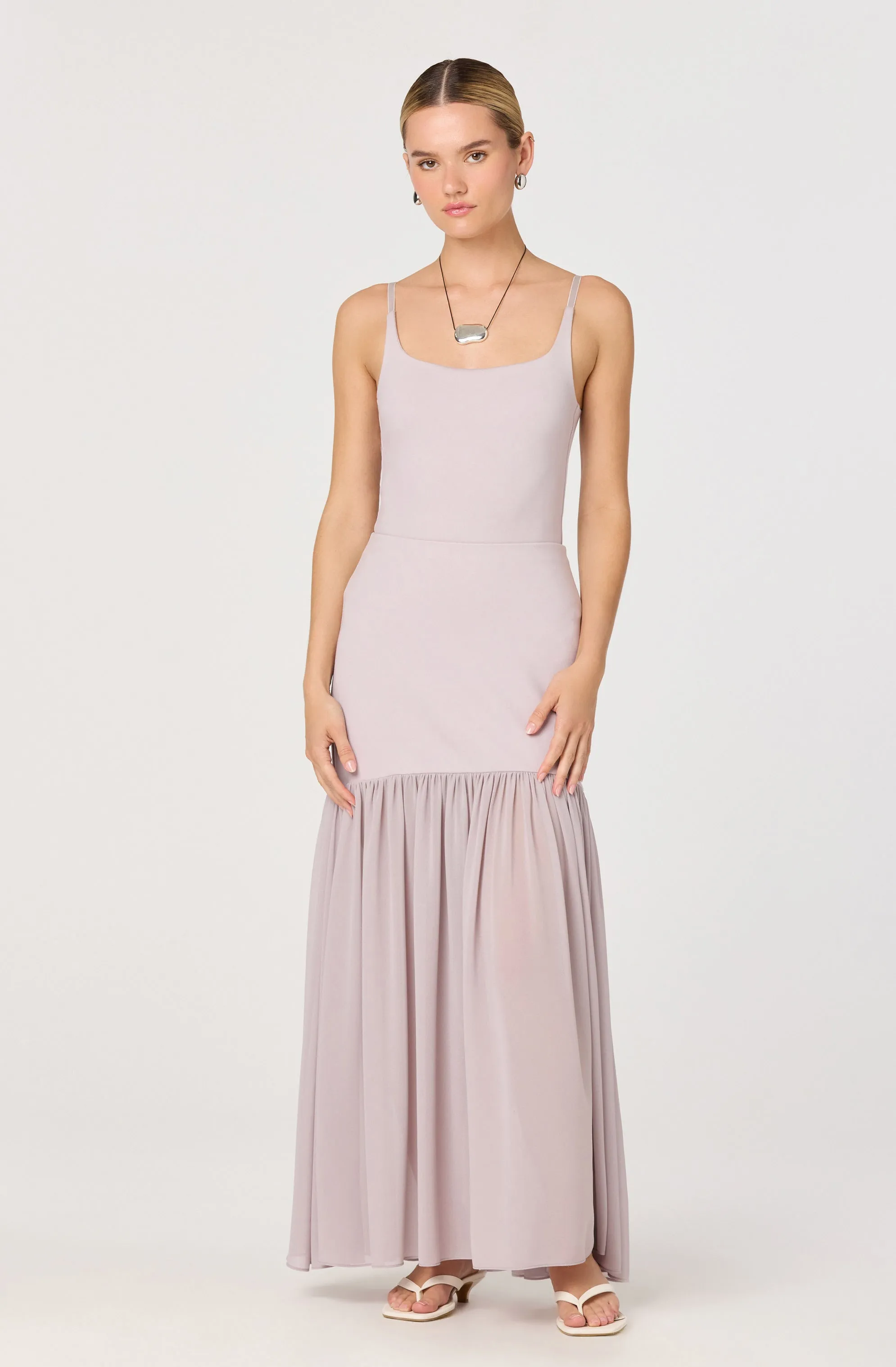 Aloyse Contrast Drop-Waist Maxi Skirt sold by Astr product image thumbnail 5