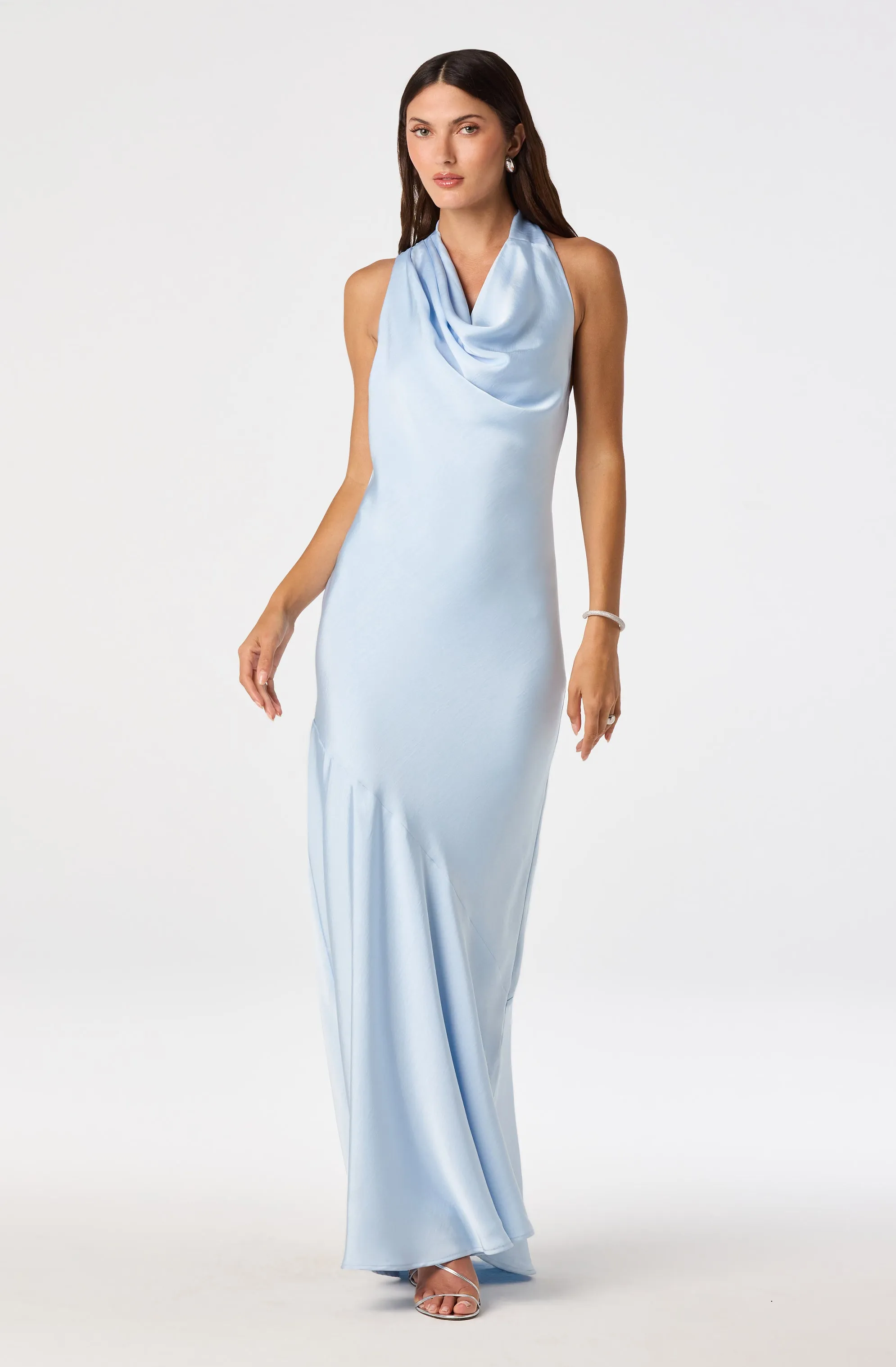 Varya Satin Cowl Neck Maxi Dress sold by Astr product image thumbnail 2