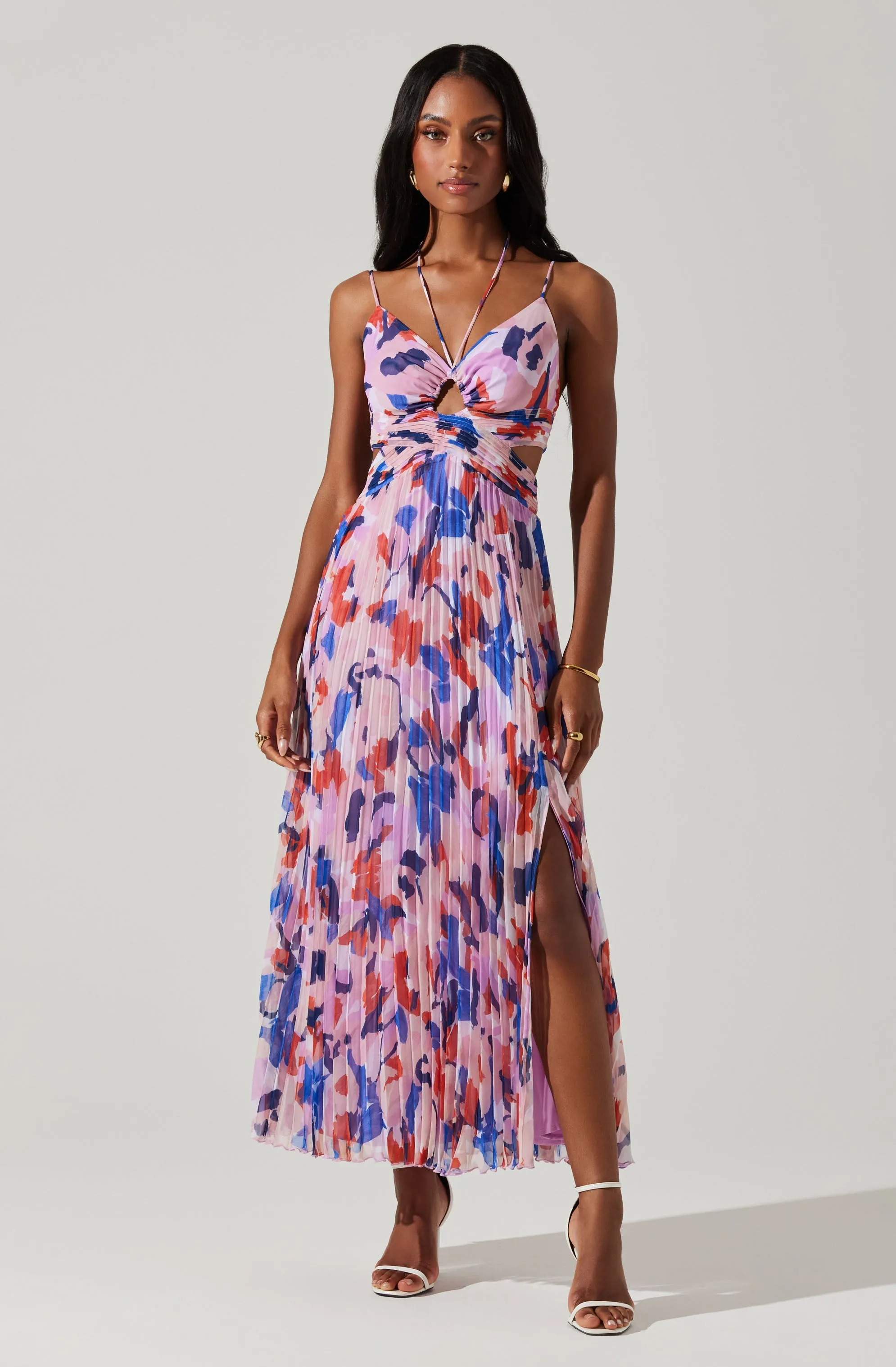 Aquata Floral Pleated Maxi Dress sold by Astr product image thumbnail 3