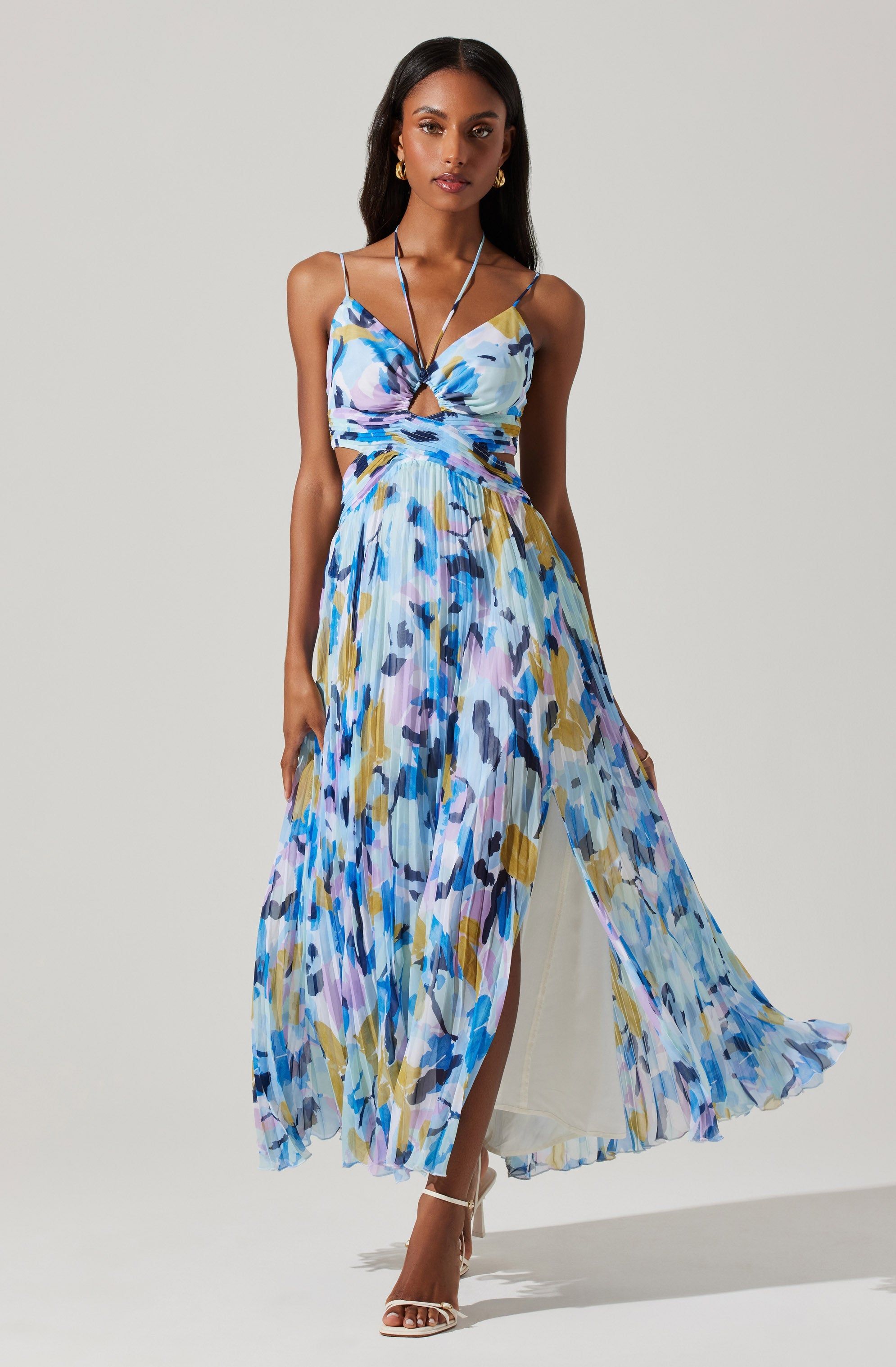Aquata Floral Pleated Maxi Dress sold by Astr product image thumbnail 3