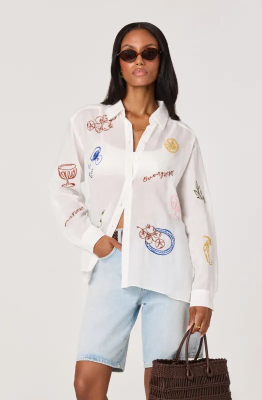 Trace Embroidered Picnic Shirt sold by Astr
