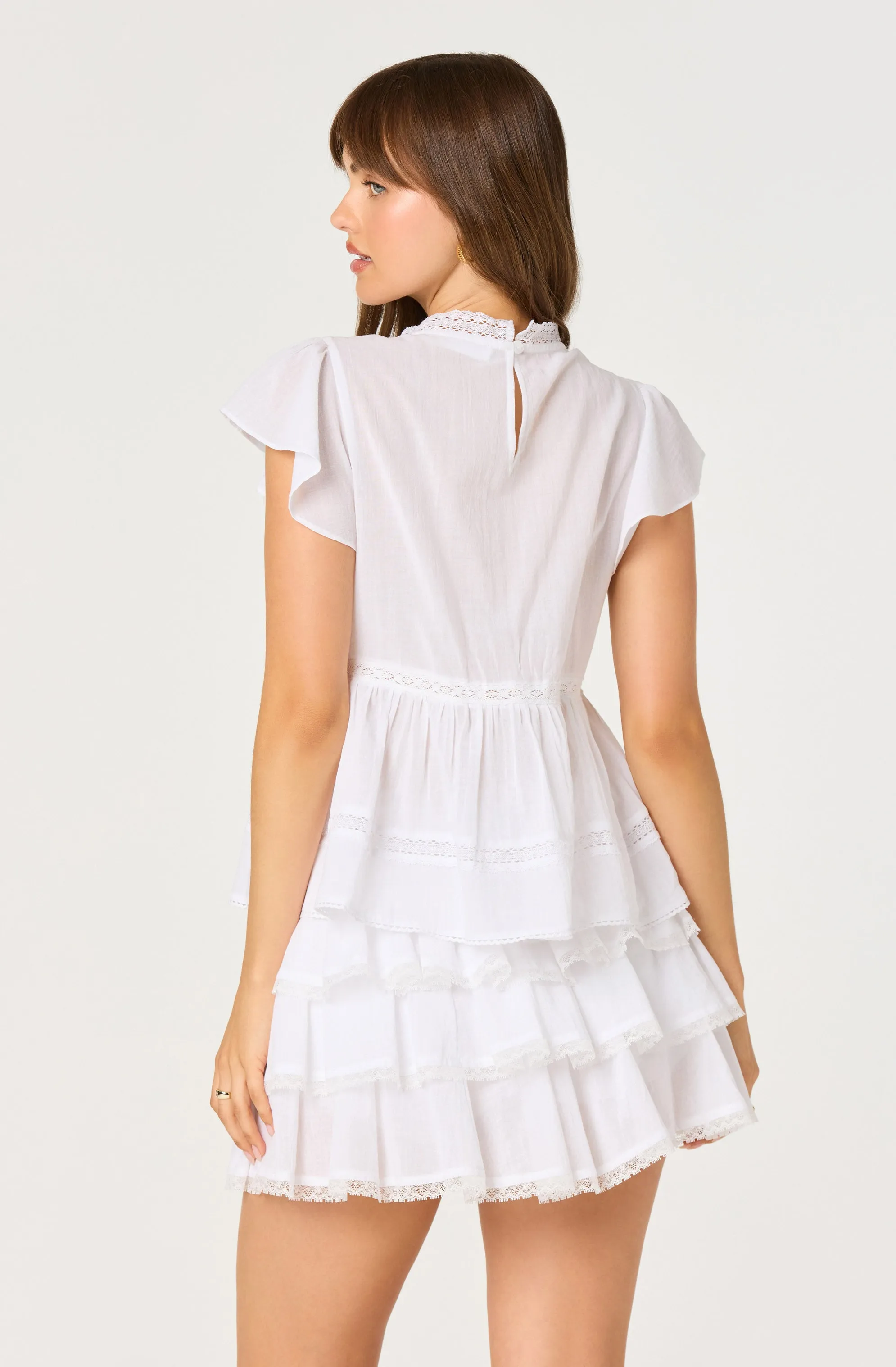 Jenny Eyelet Flutter Sleeve Top sold by Astr product image thumbnail 4