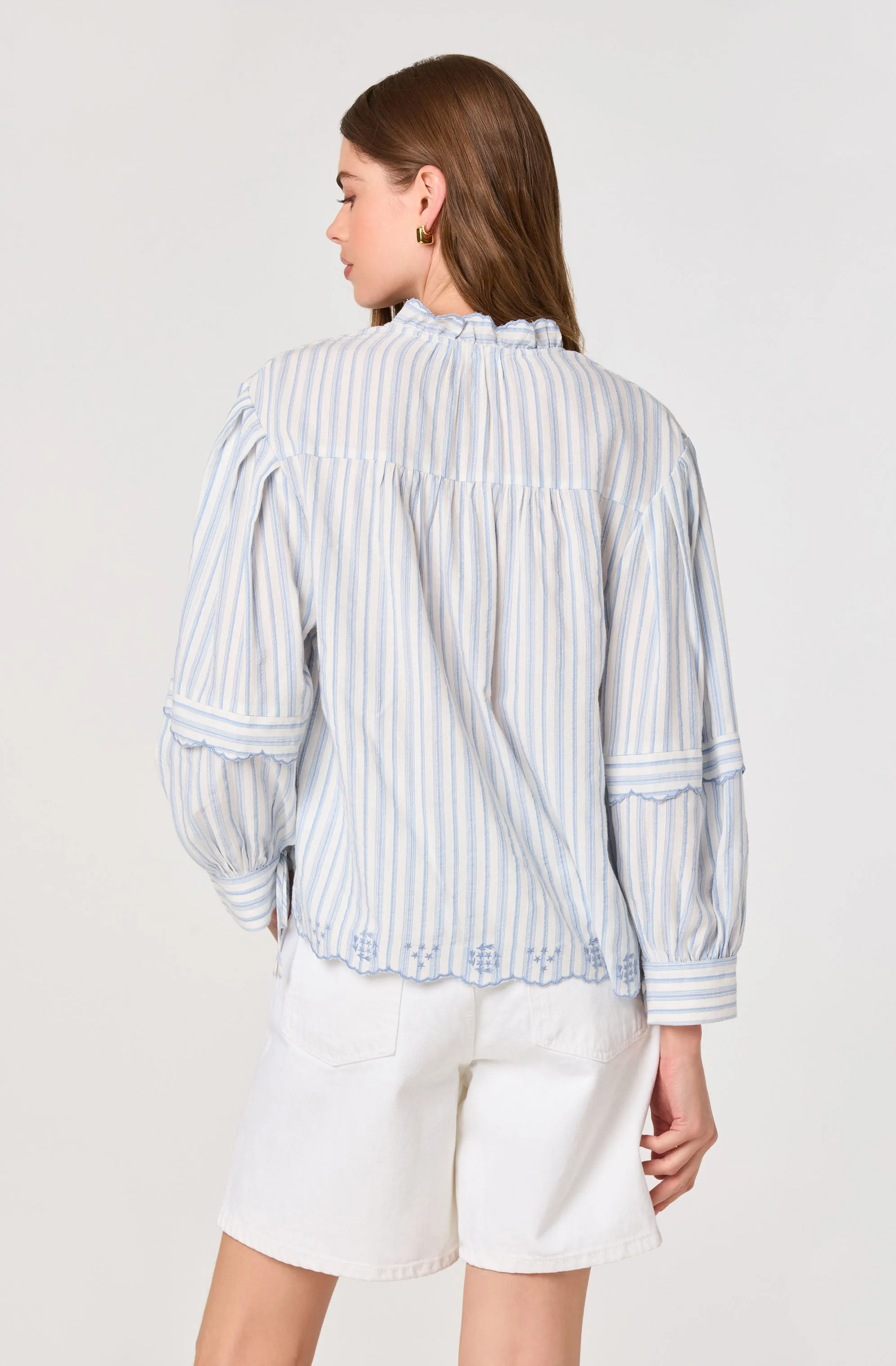 Taliyah Striped Peasant Blouse sold by Astr product image thumbnail 2