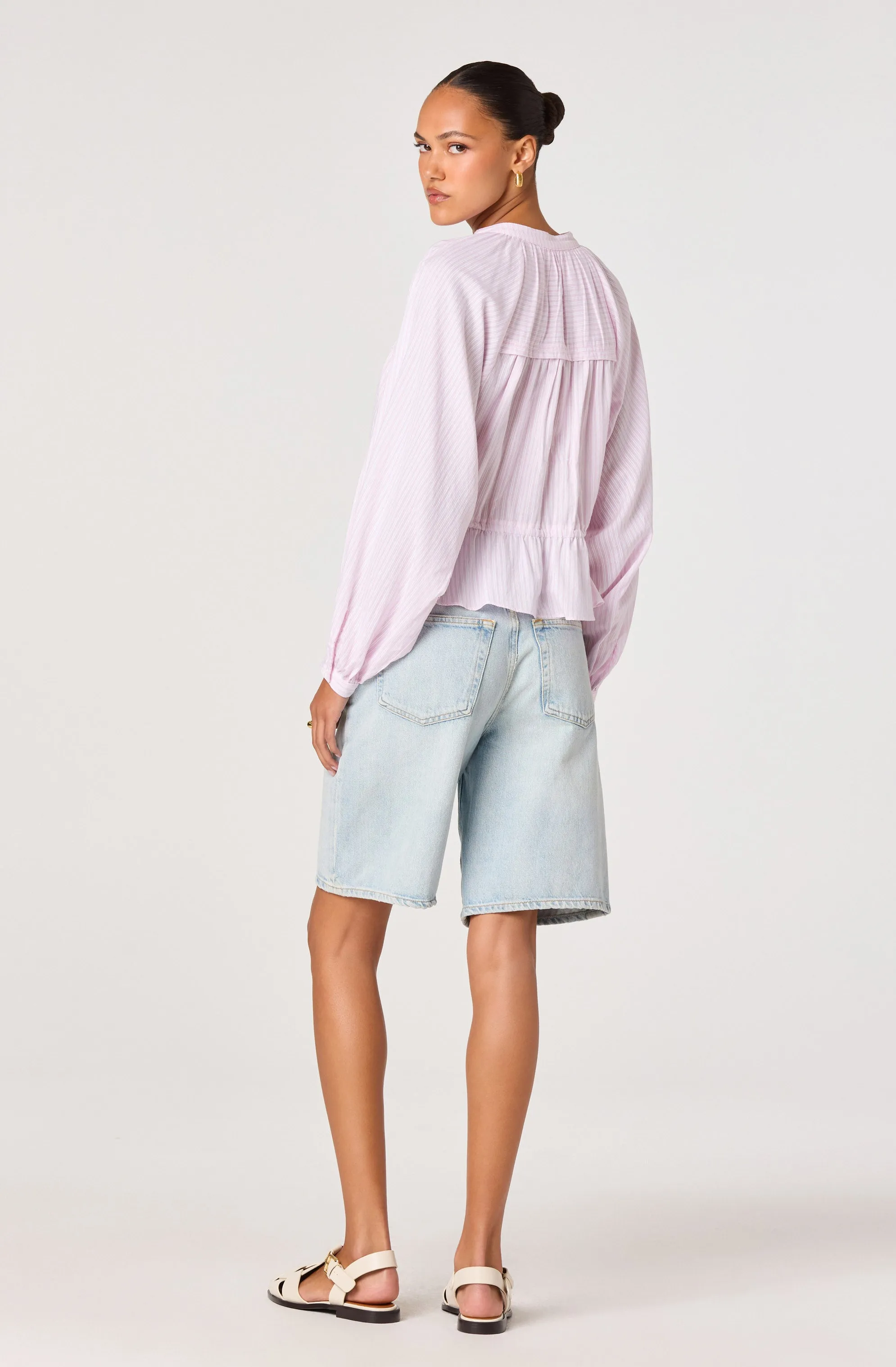 Jessalyn Striped Peasant Top sold by Astr product image thumbnail 4