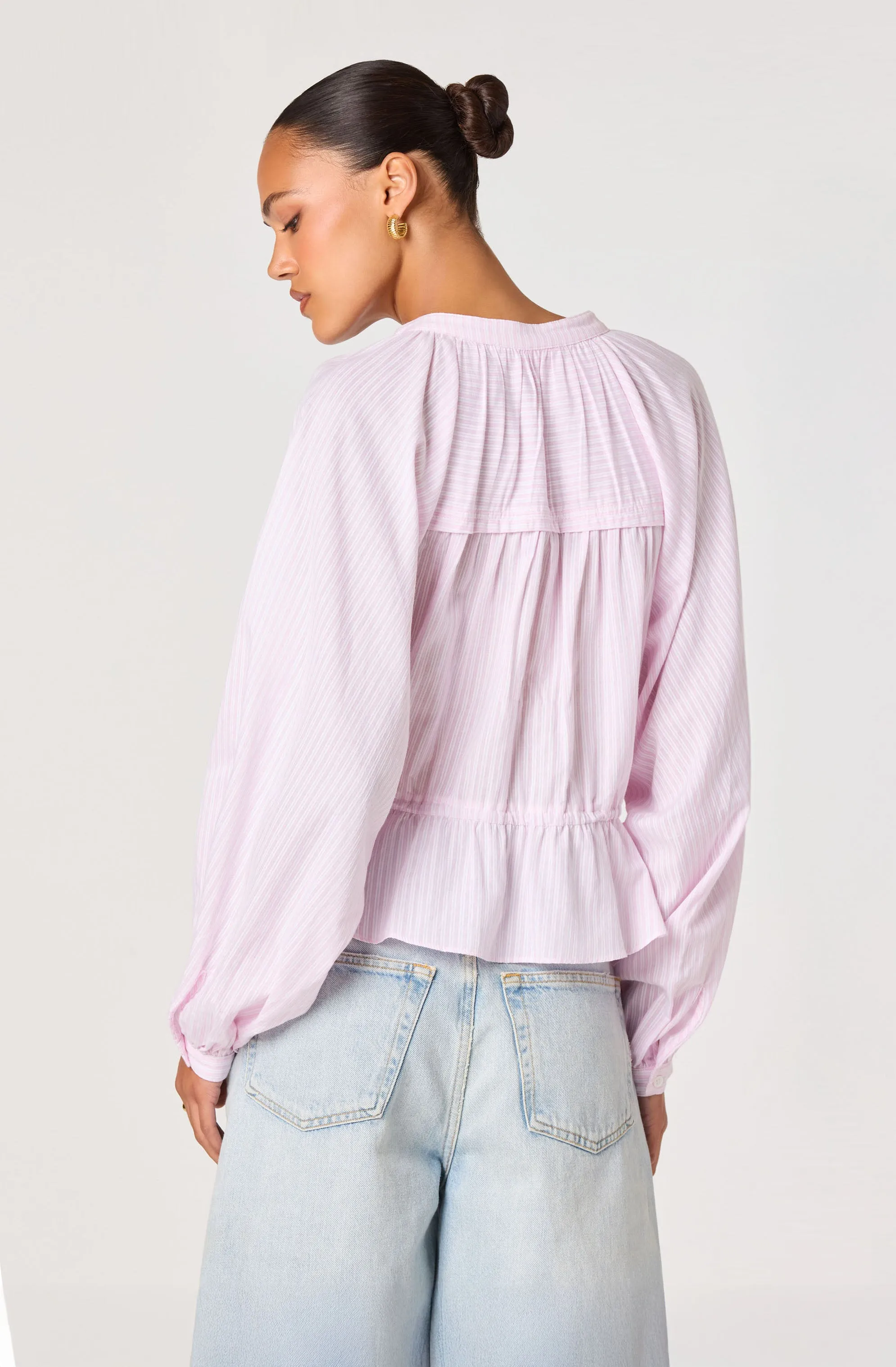 Jessalyn Striped Peasant Top sold by Astr product image thumbnail 2