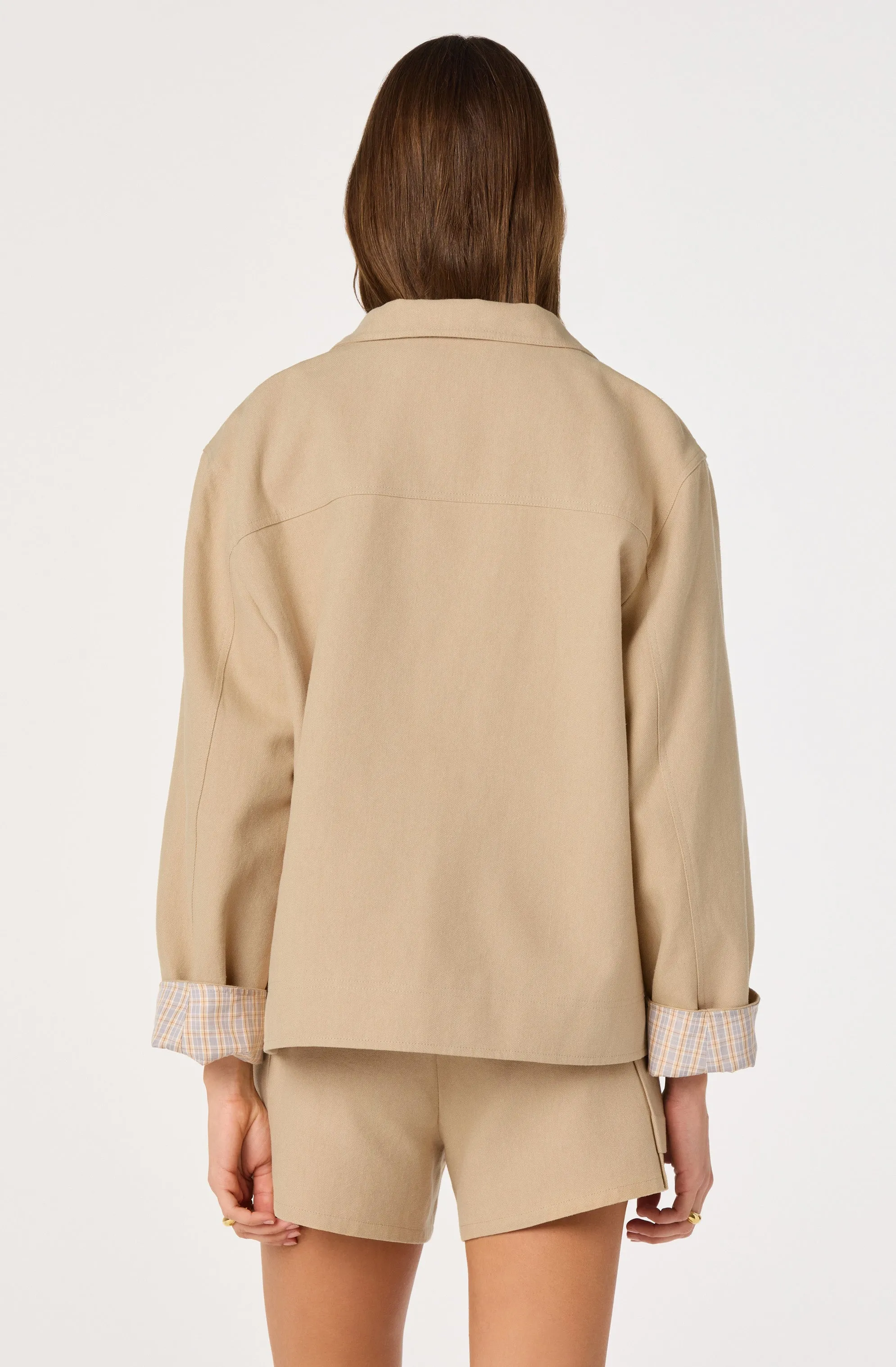 Beron Utility Jacket with Plaid Trim sold by Astr product image thumbnail 4