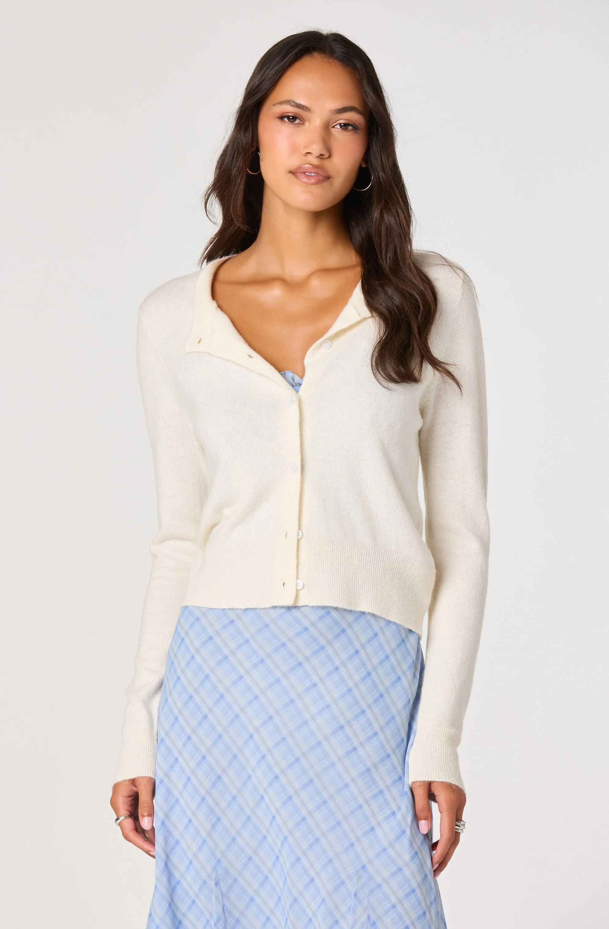 Mary Classic Button Front Cardigan sold by Astr