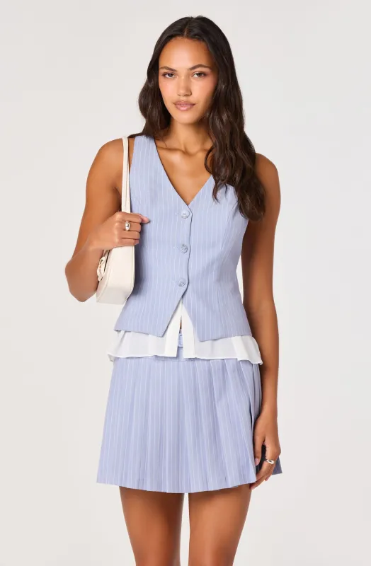 Nabiel Pinstripe Vest sold by Astr