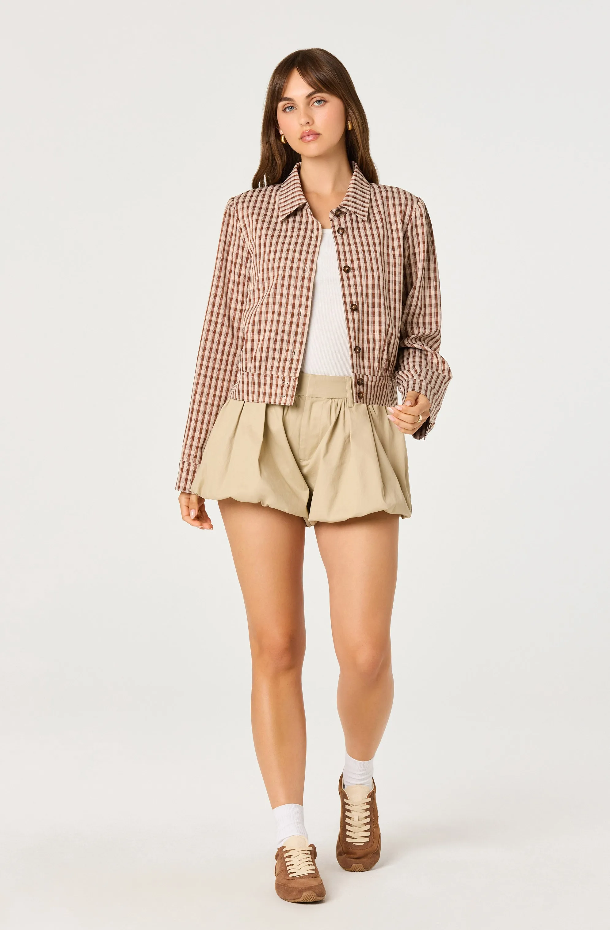 Jesse Plaid Cropped Jacket sold by Astr product image thumbnail 4