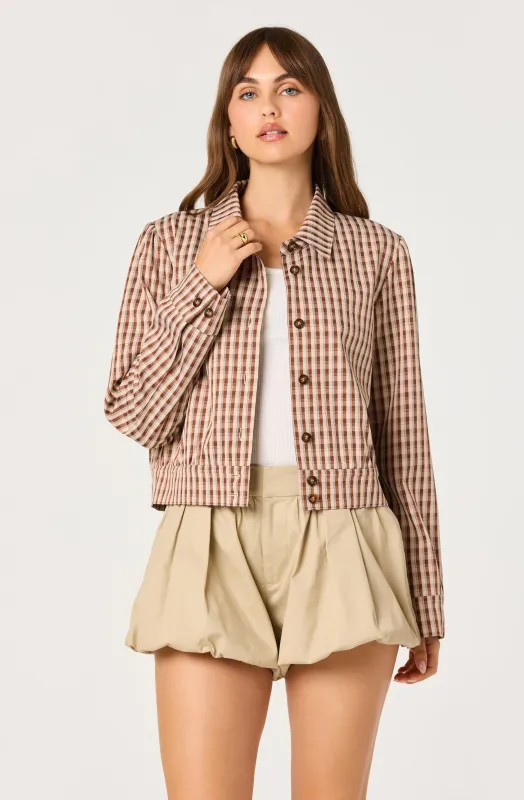 Jesse Plaid Cropped Jacket sold by Astr