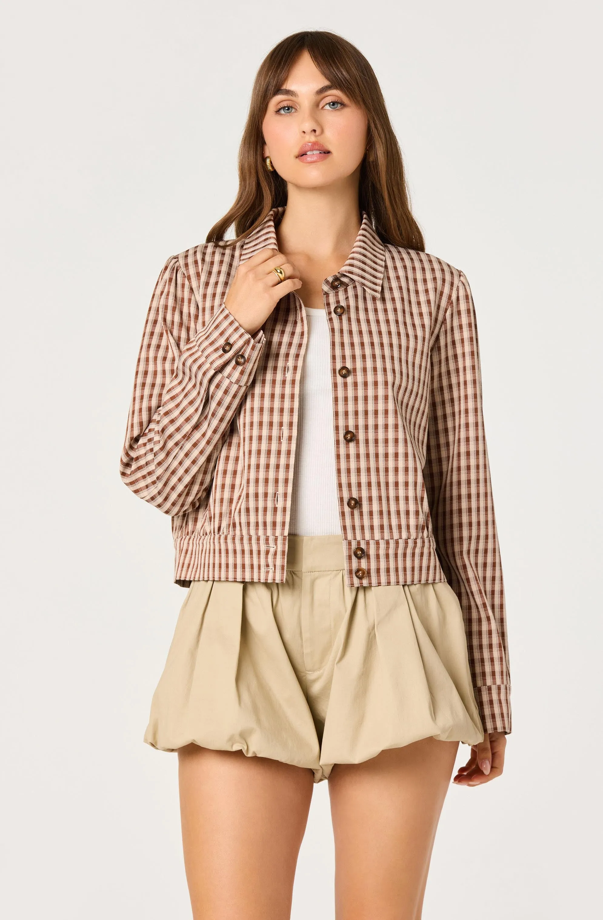Jesse Plaid Cropped Jacket sold by Astr