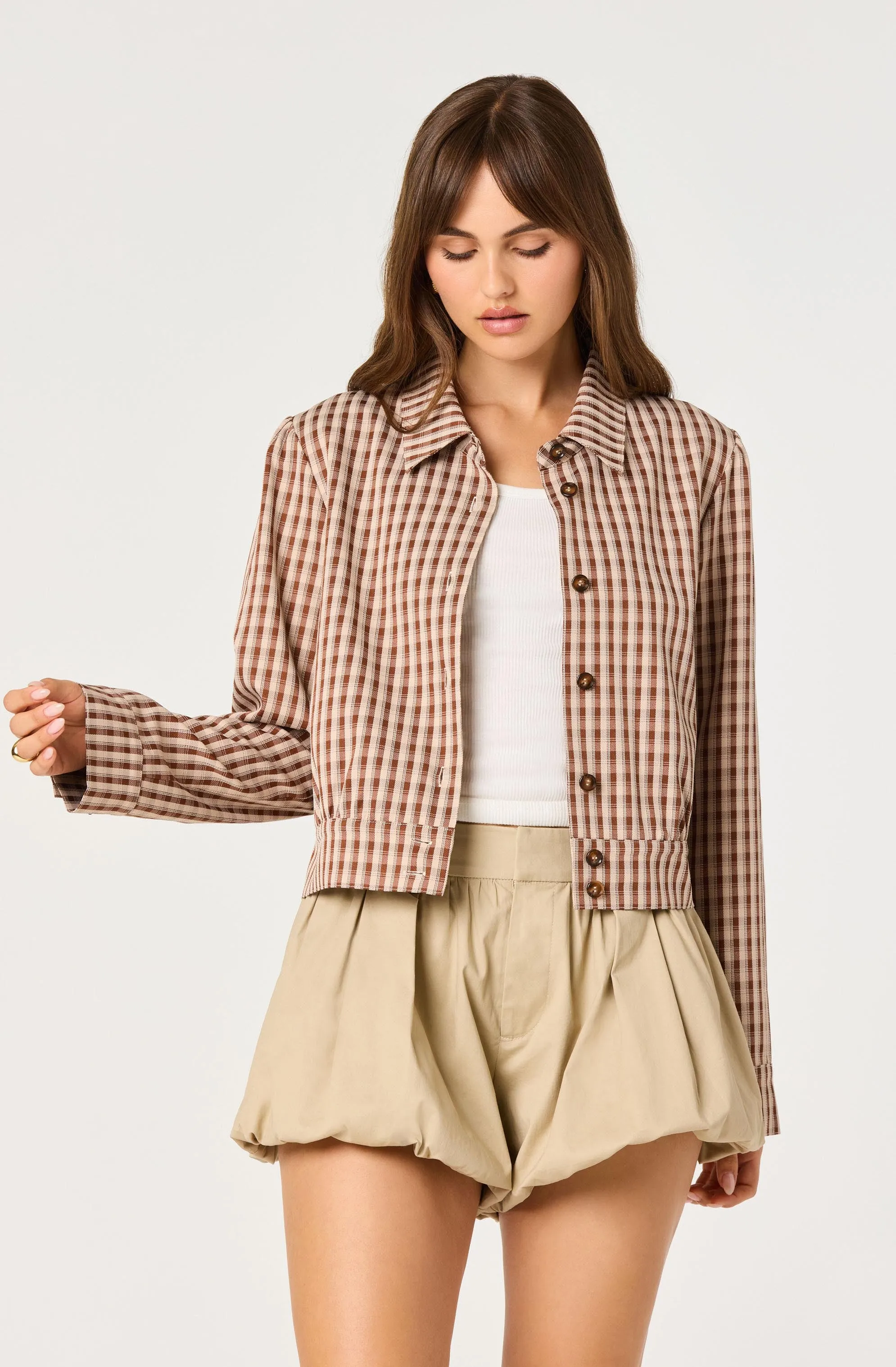 Jesse Plaid Cropped Jacket sold by Astr product image thumbnail 3