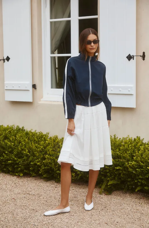 Wrenlee Embroidered Midi Skirt sold by Astr