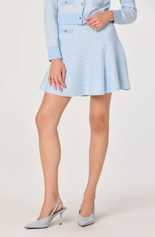 Malvie Plaid Knit Mini Skirt sold by Astr