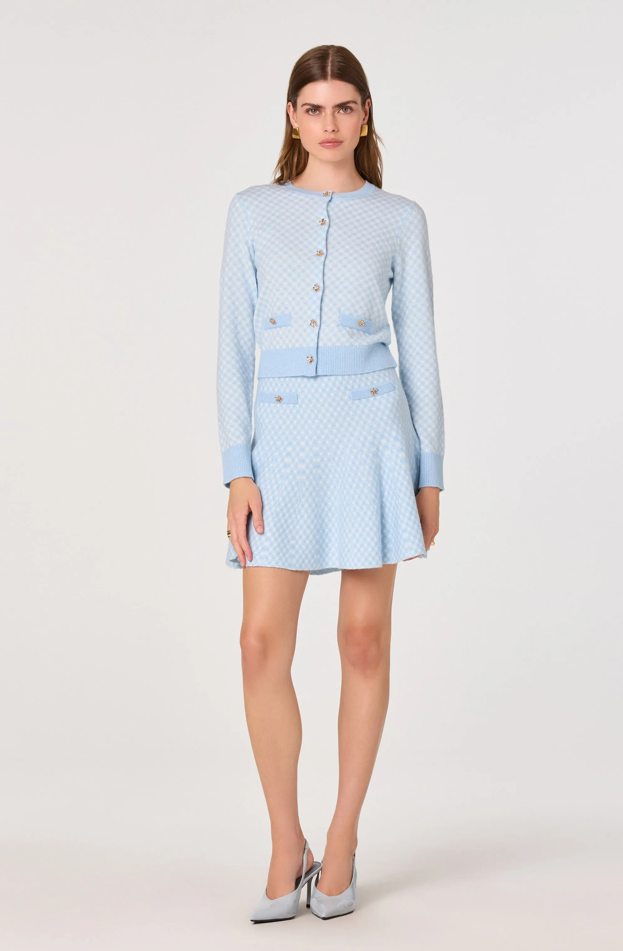 Malvie Plaid Knit Mini Skirt sold by Astr product image thumbnail 2