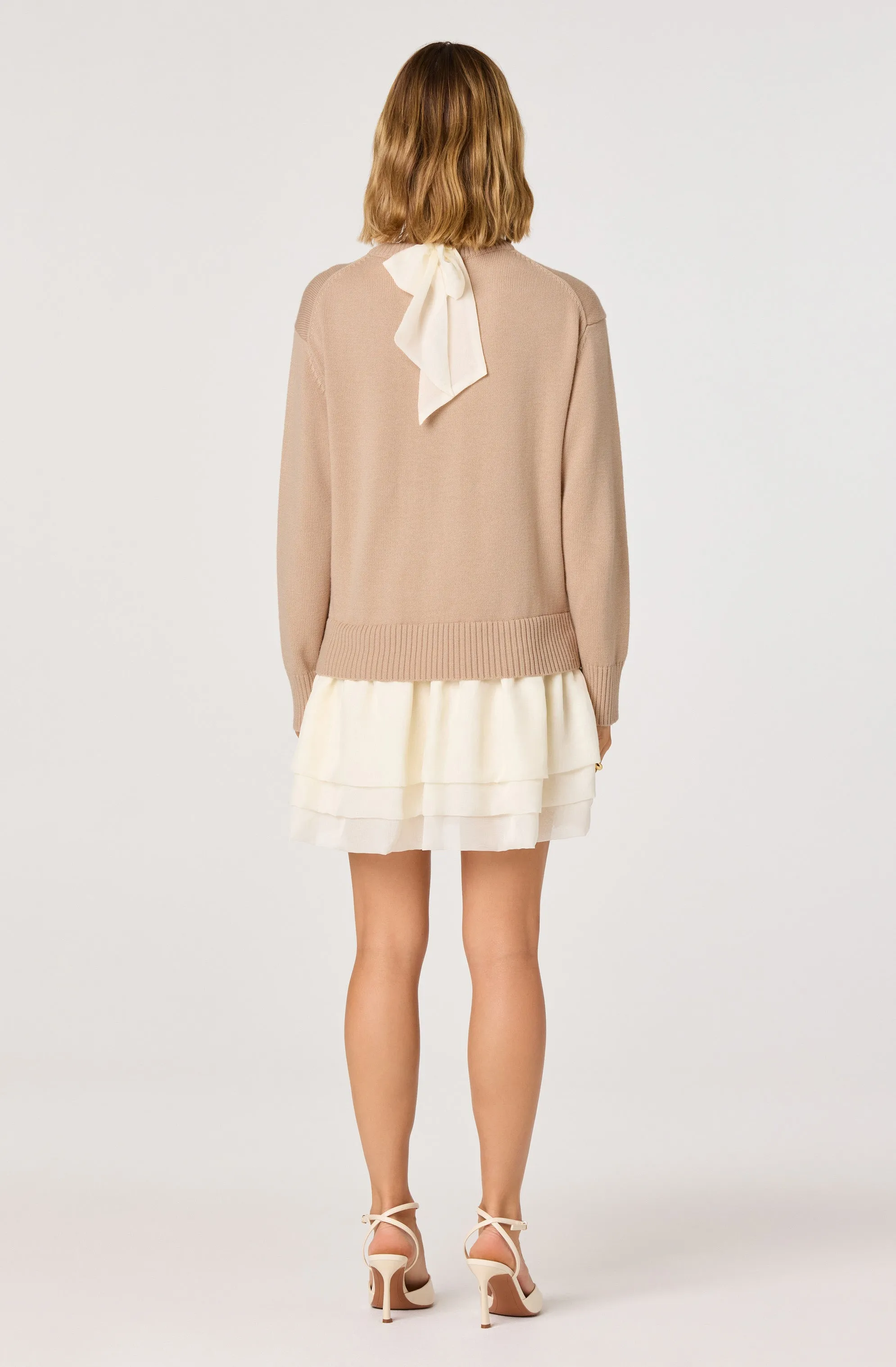Kalyn Sweater Mixed Media Mini Dress sold by Astr product image thumbnail 3