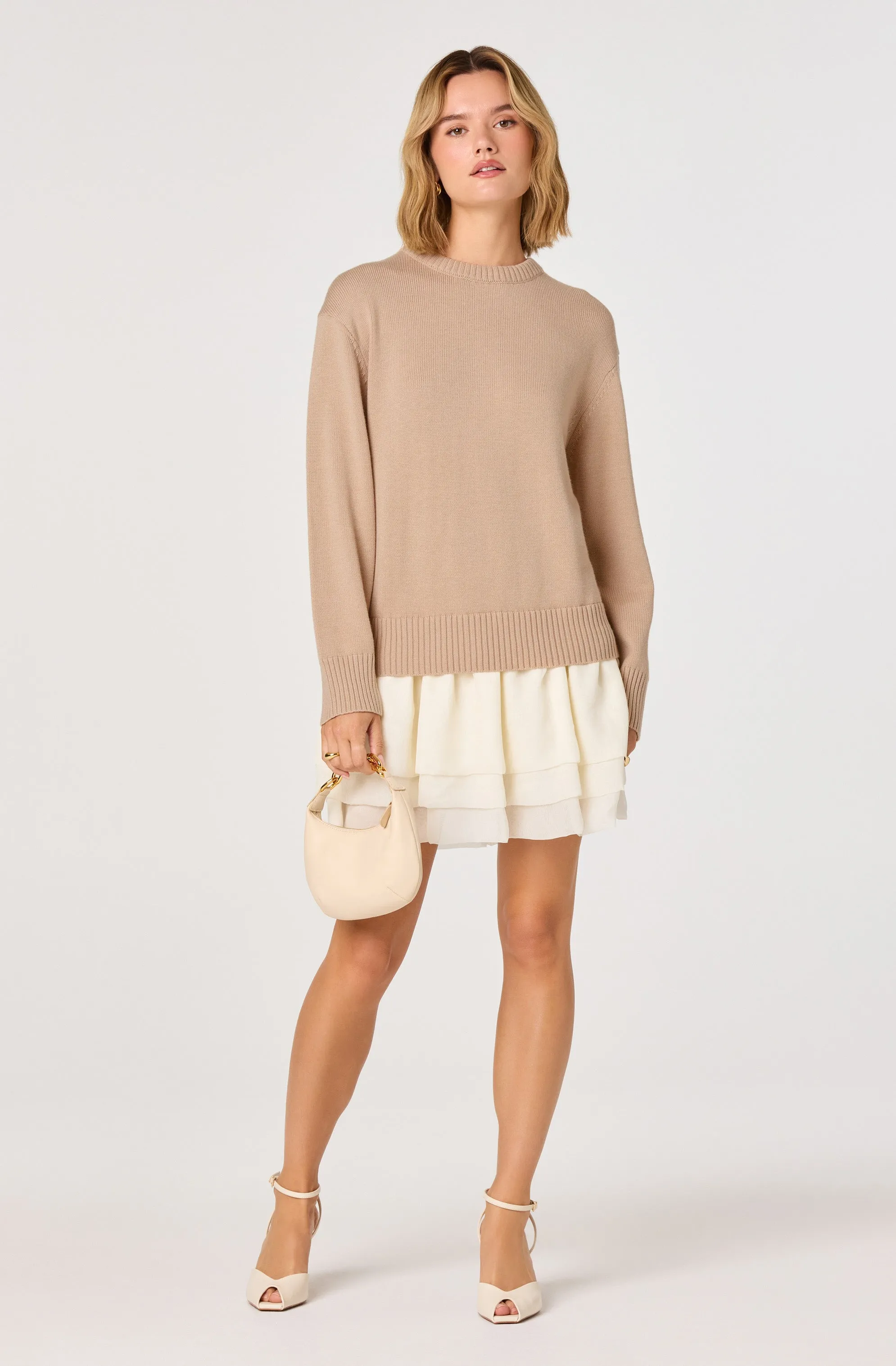 Kalyn Sweater Mixed Media Mini Dress sold by Astr product image thumbnail 5