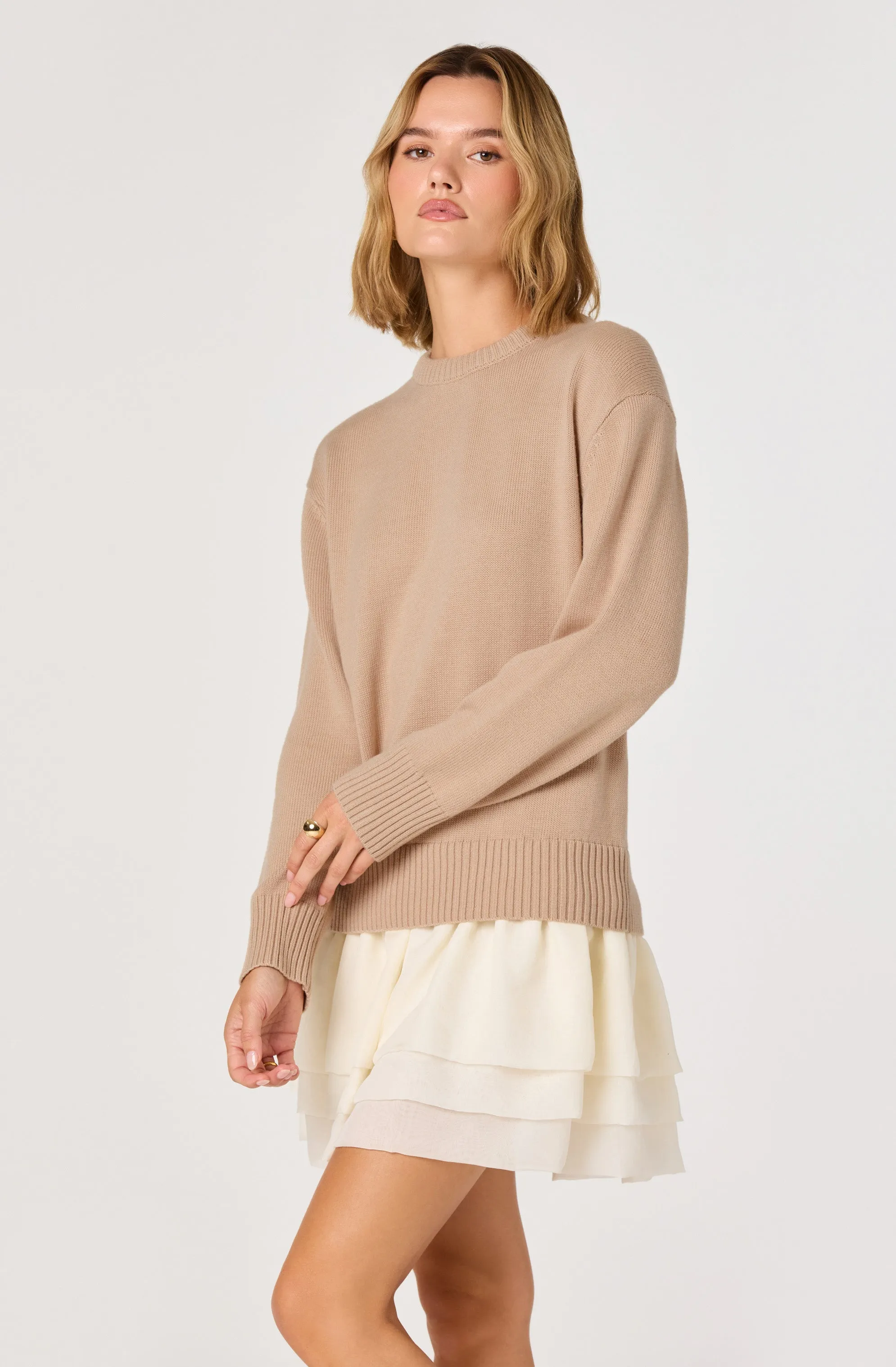 Kalyn Sweater Mixed Media Mini Dress sold by Astr product image thumbnail 2