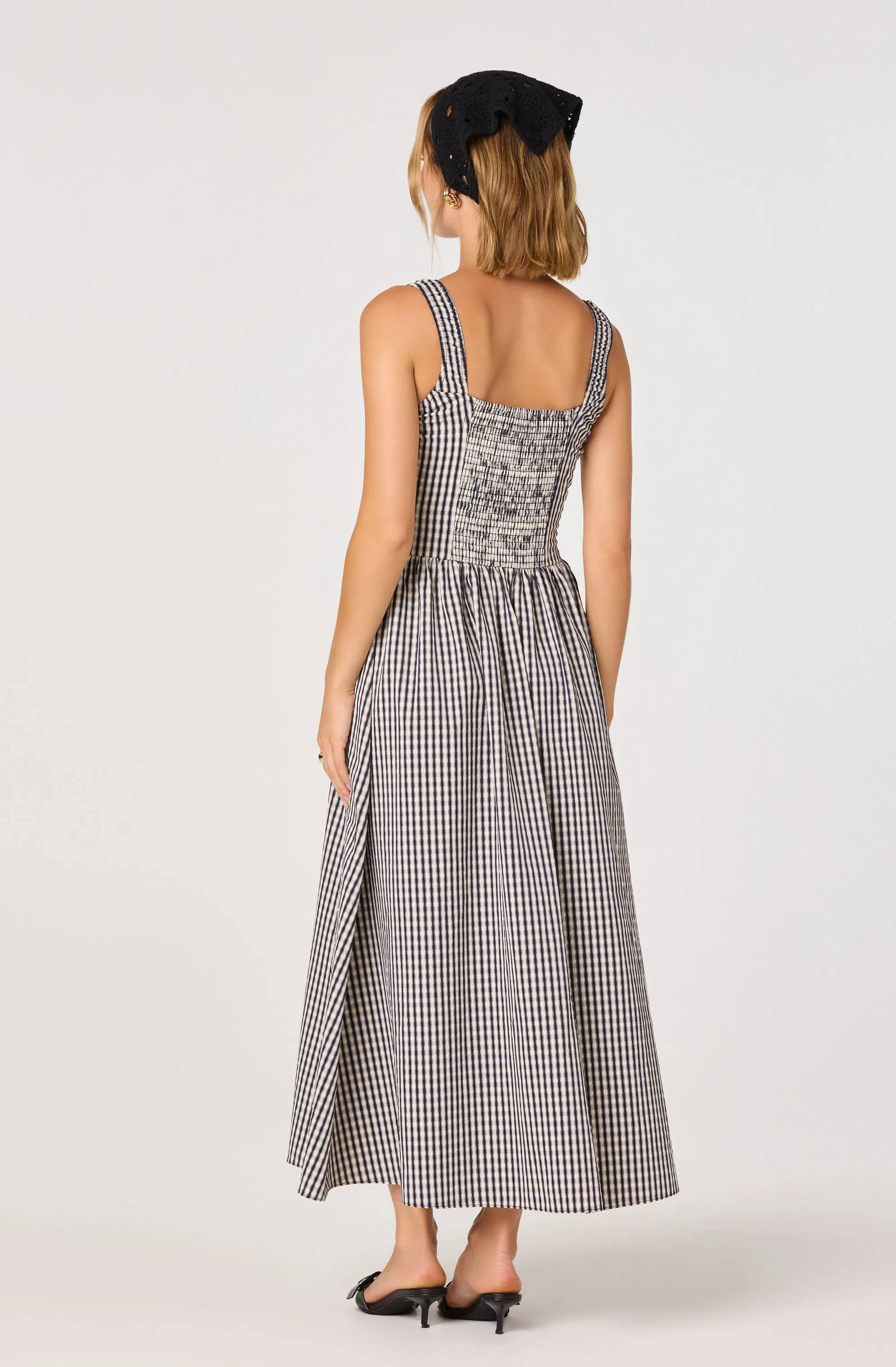 Temperance Gingham Check Maxi Dress sold by Astr product image thumbnail 3