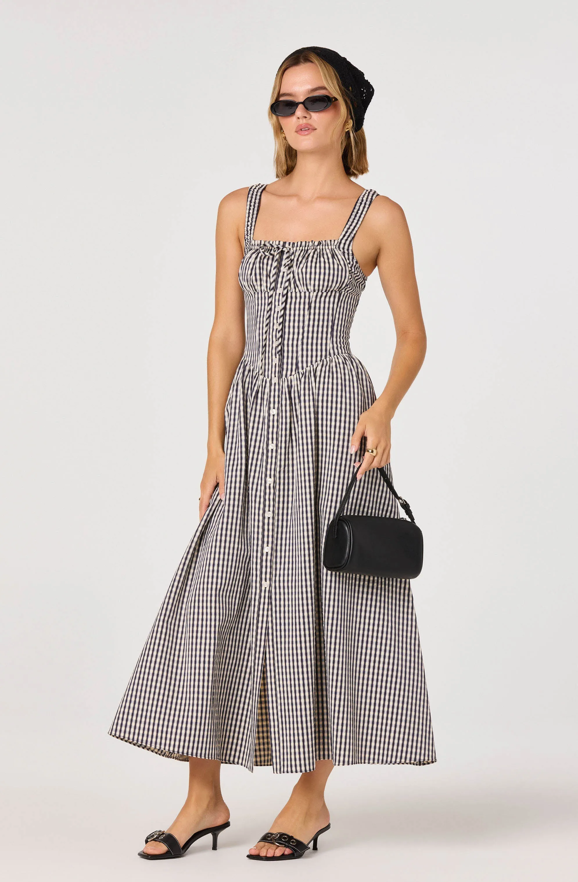 Temperance Gingham Check Maxi Dress sold by Astr product image thumbnail 2