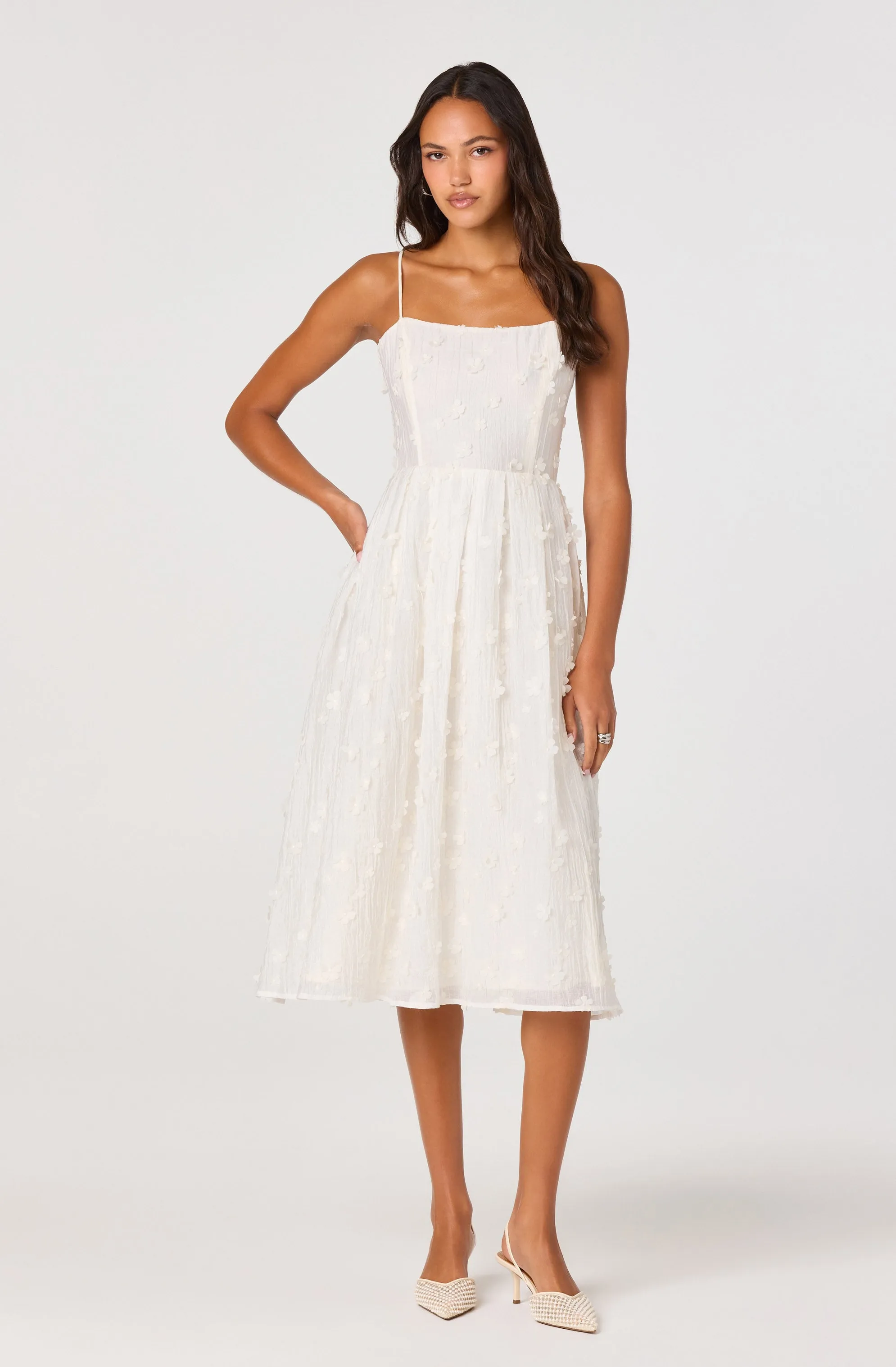 Avani 3D Floral Applique Midi Dress sold by Astr product image thumbnail 5