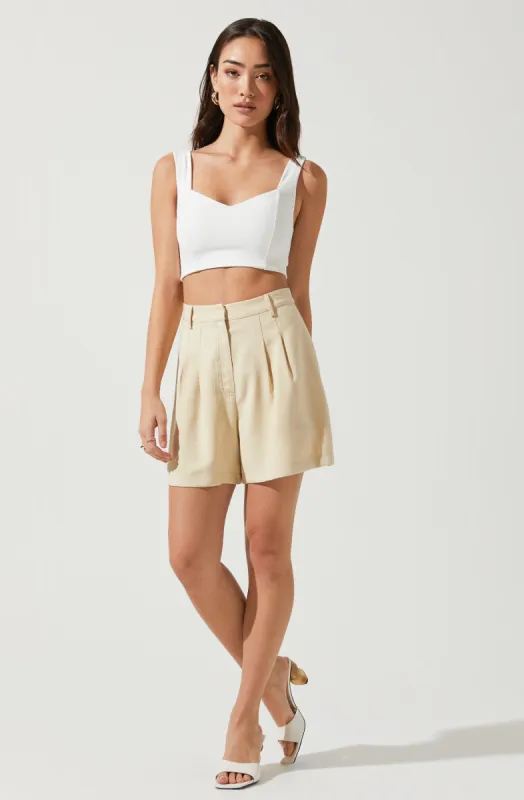 Melrose Pleated Shorts made by Astr