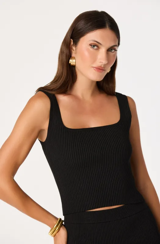 Halie Ribbed Knit Sweater Tank sold by Astr