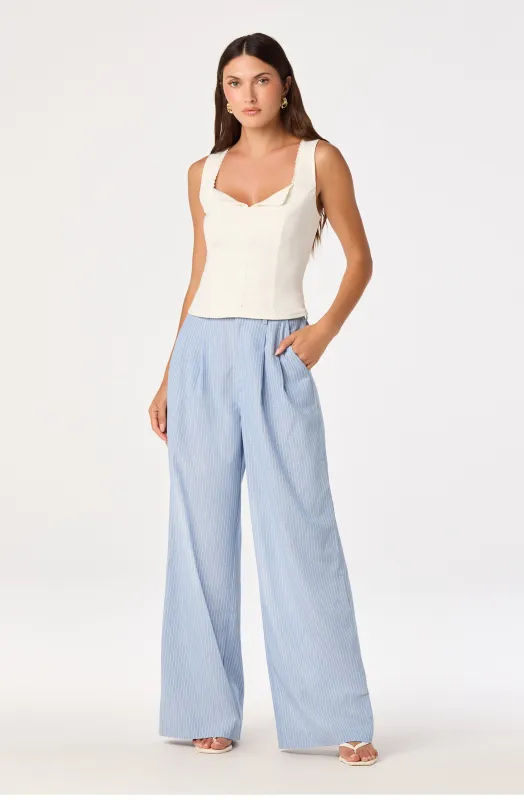 Linsey Striped Wide Leg Linen Pants sold by Astr