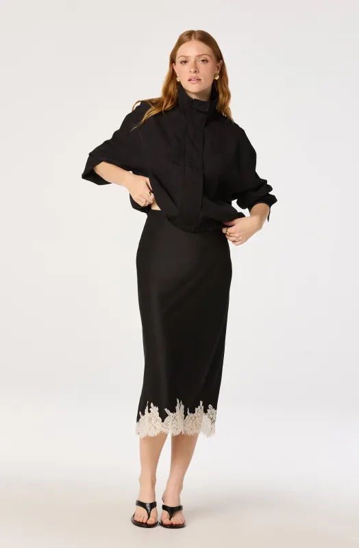 Blossom Lace Hem Midi Skirt made by Astr