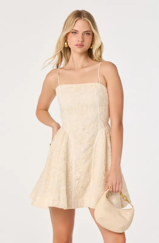 Natalya Floral Embroidered Mini Dress sold by Astr