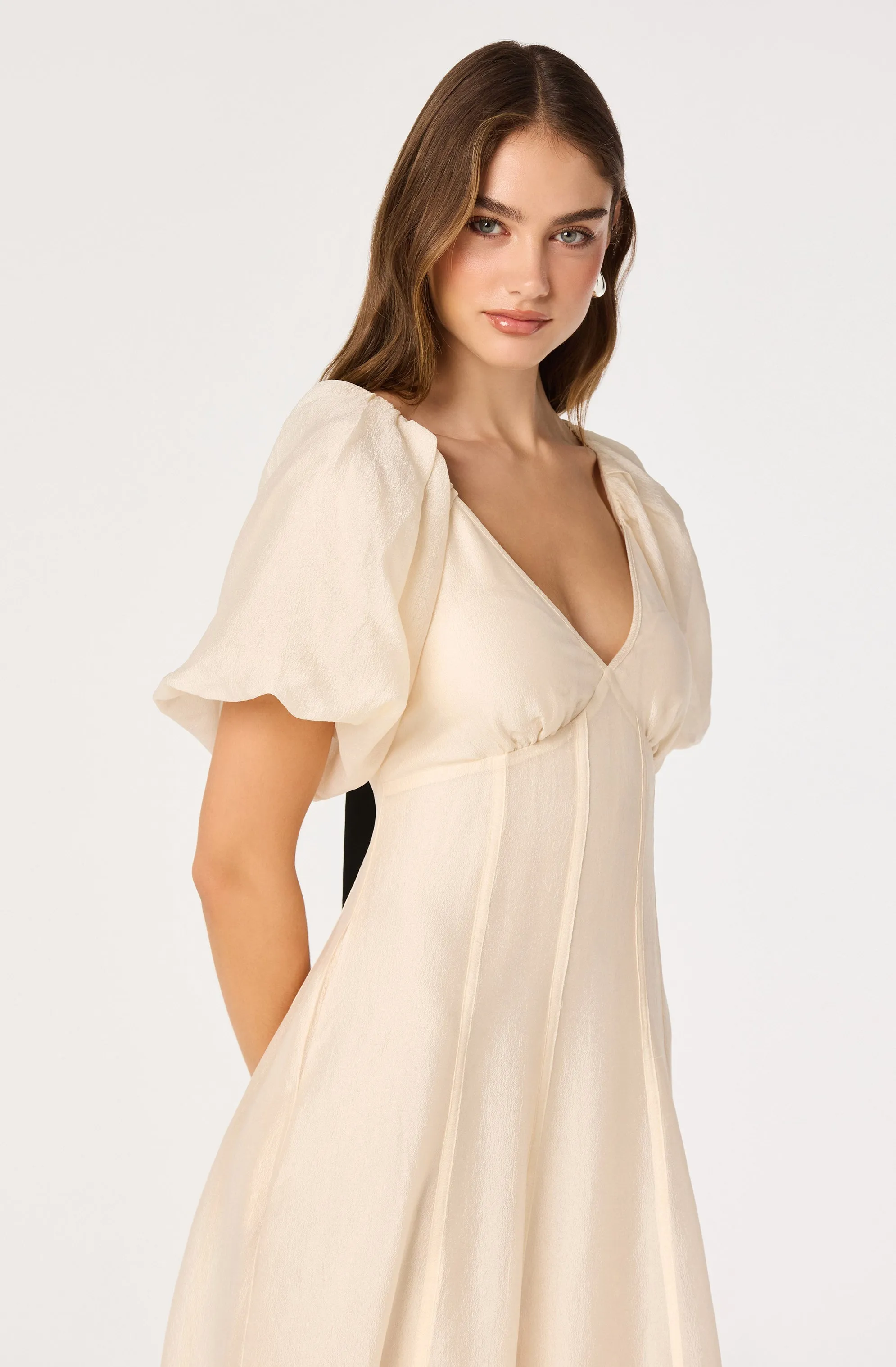 Kathaleya Puff Sleeve Midi Dress sold by Astr product image thumbnail 5