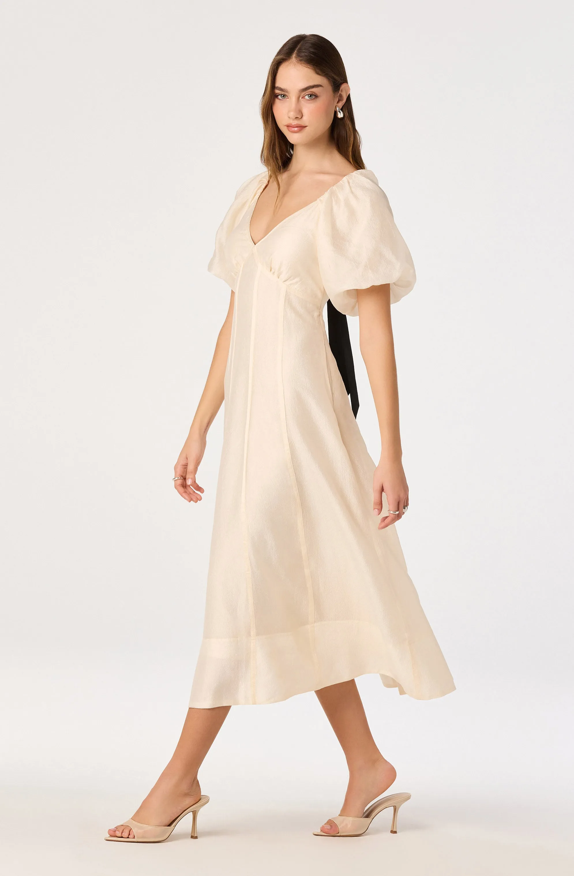 Kathaleya Puff Sleeve Midi Dress sold by Astr product image thumbnail 4