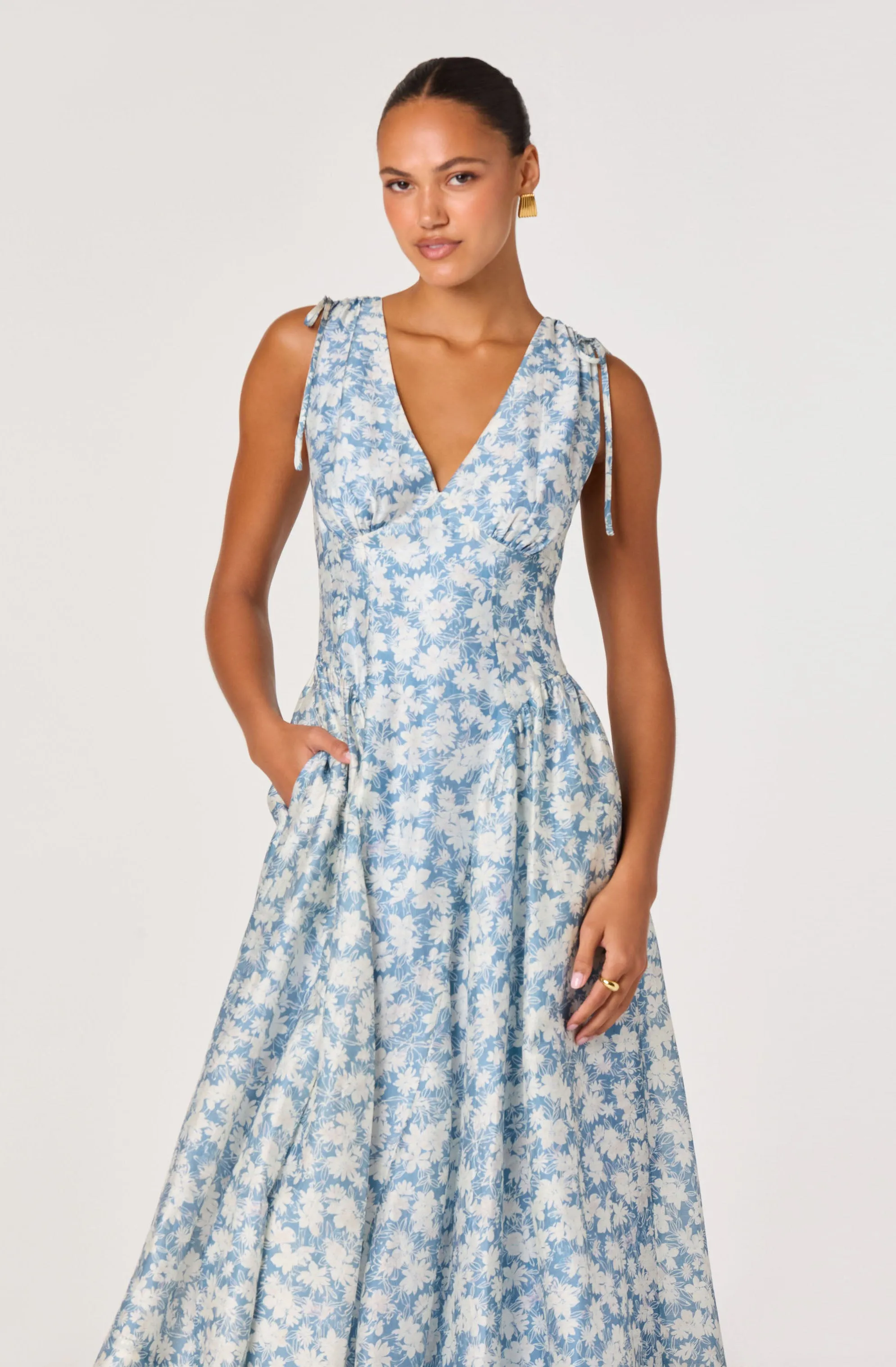 Emmery Floral Wrap Midi Dress sold by Astr product image thumbnail 3