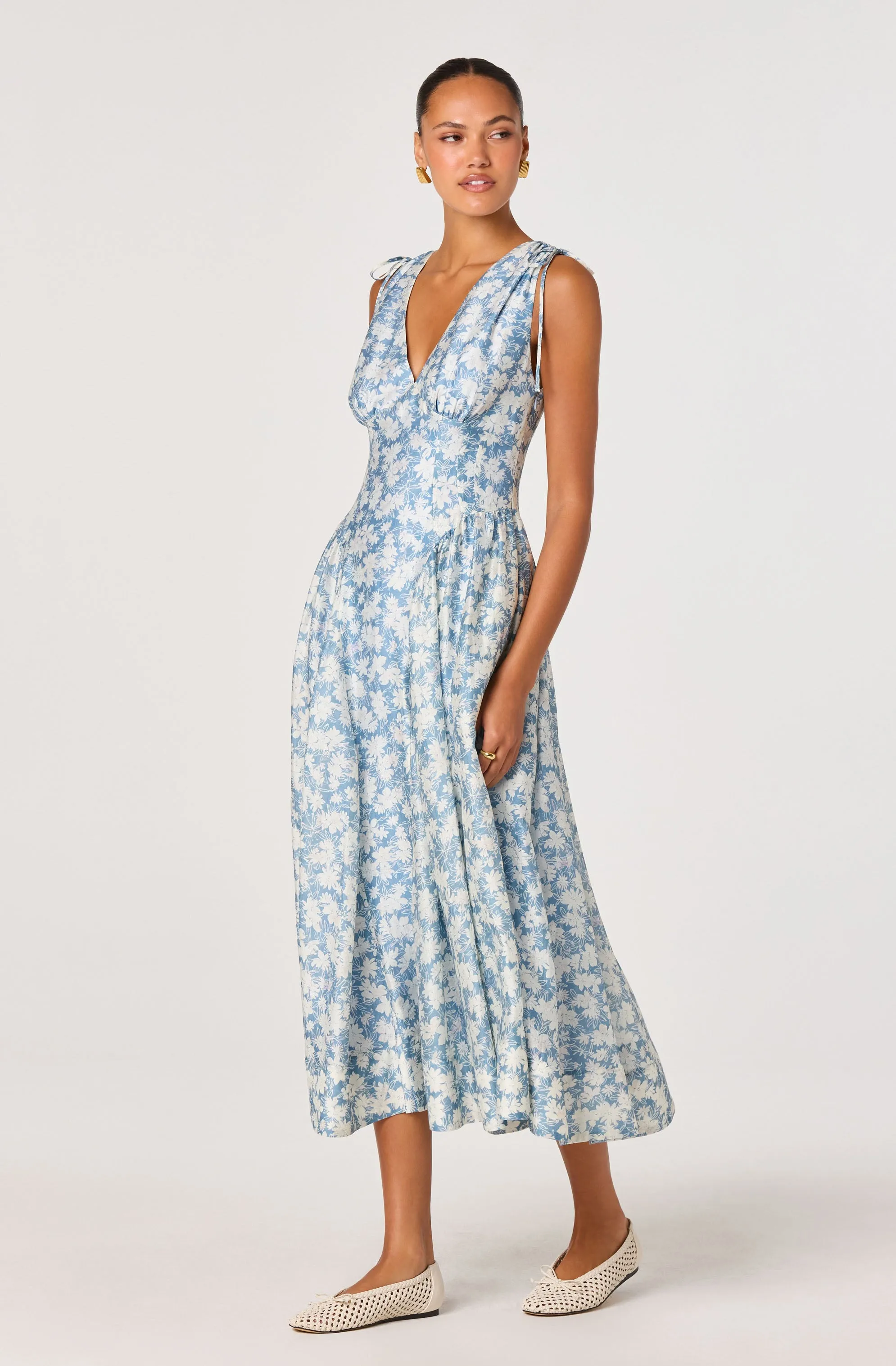 Emmery Floral Wrap Midi Dress sold by Astr product image thumbnail 5