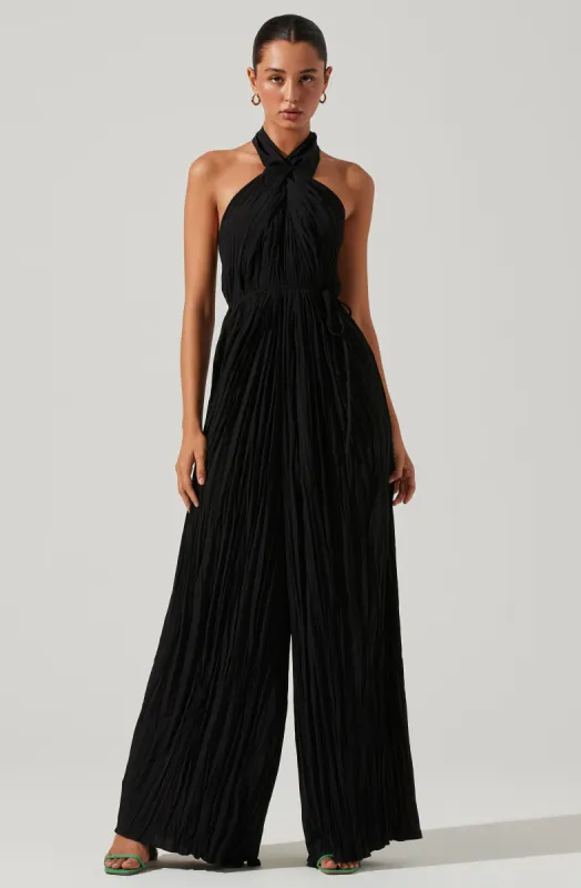 Damia Halter Wide Leg Jumpsuit made by Astr