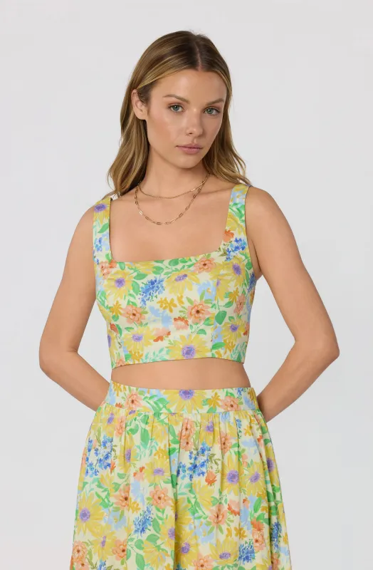 Jolie Floral Crop Top made by Astr
