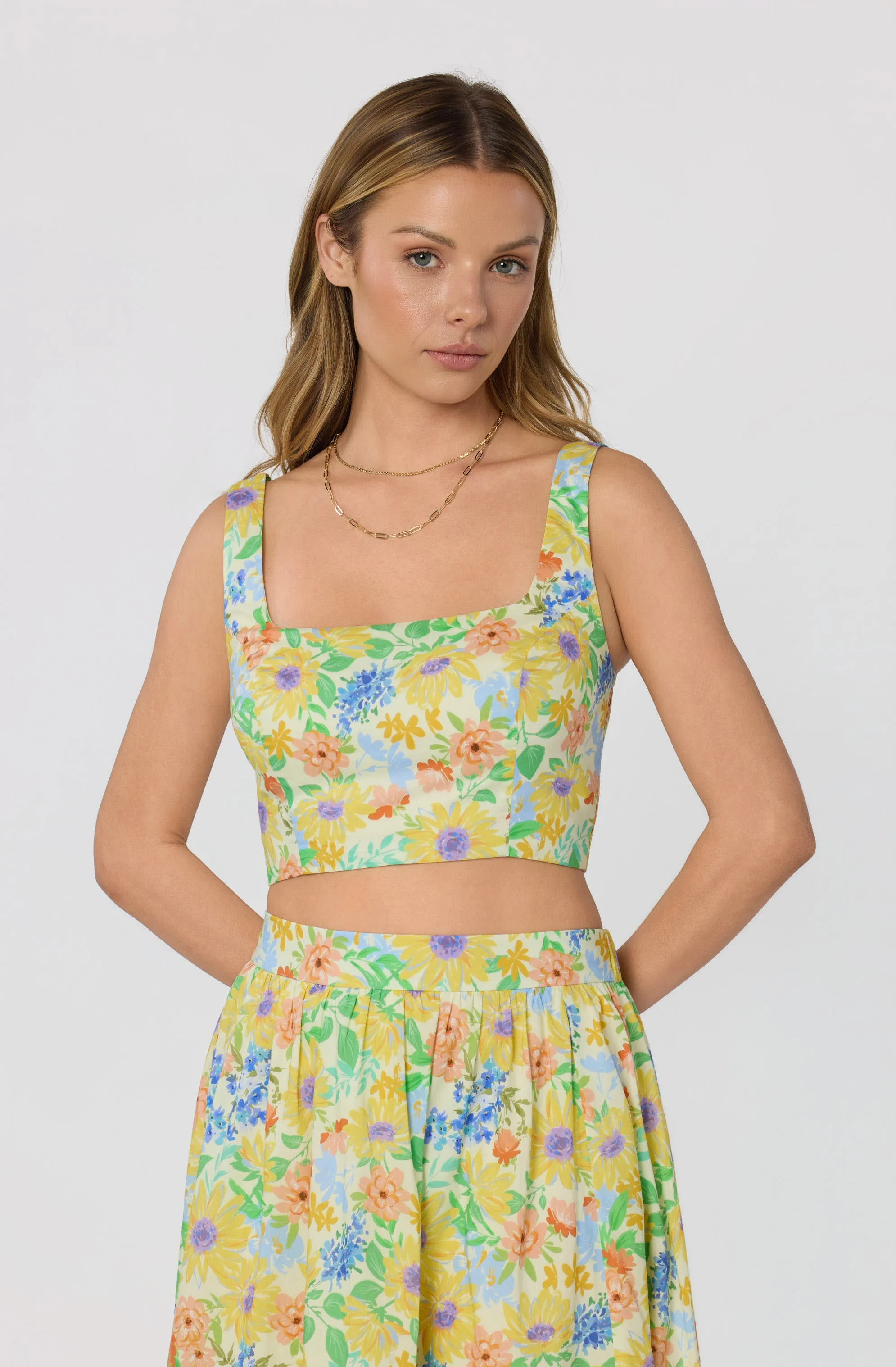 Jolie Floral Crop Top sold by Astr