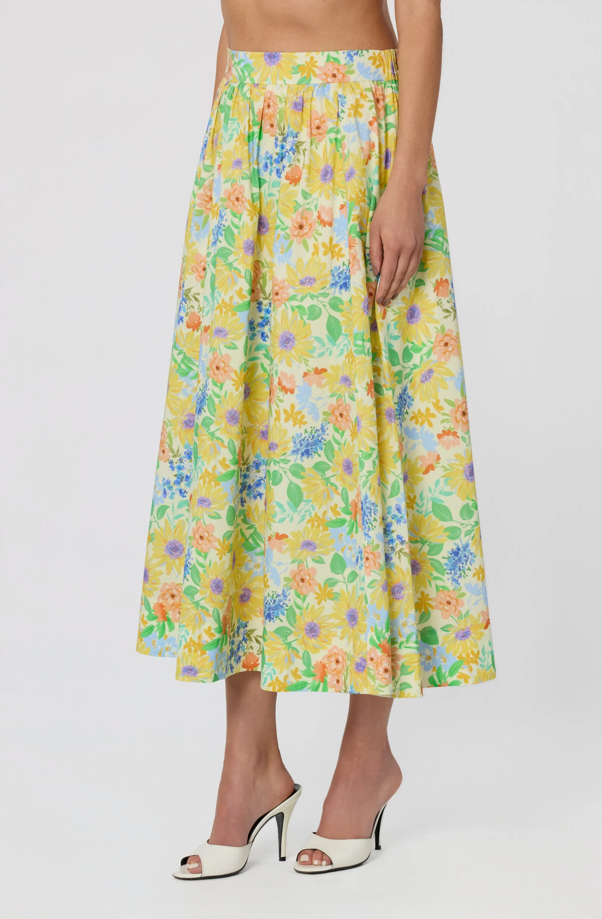 Jolie Floral Gathered Midi Skirt sold by Astr product image thumbnail 3