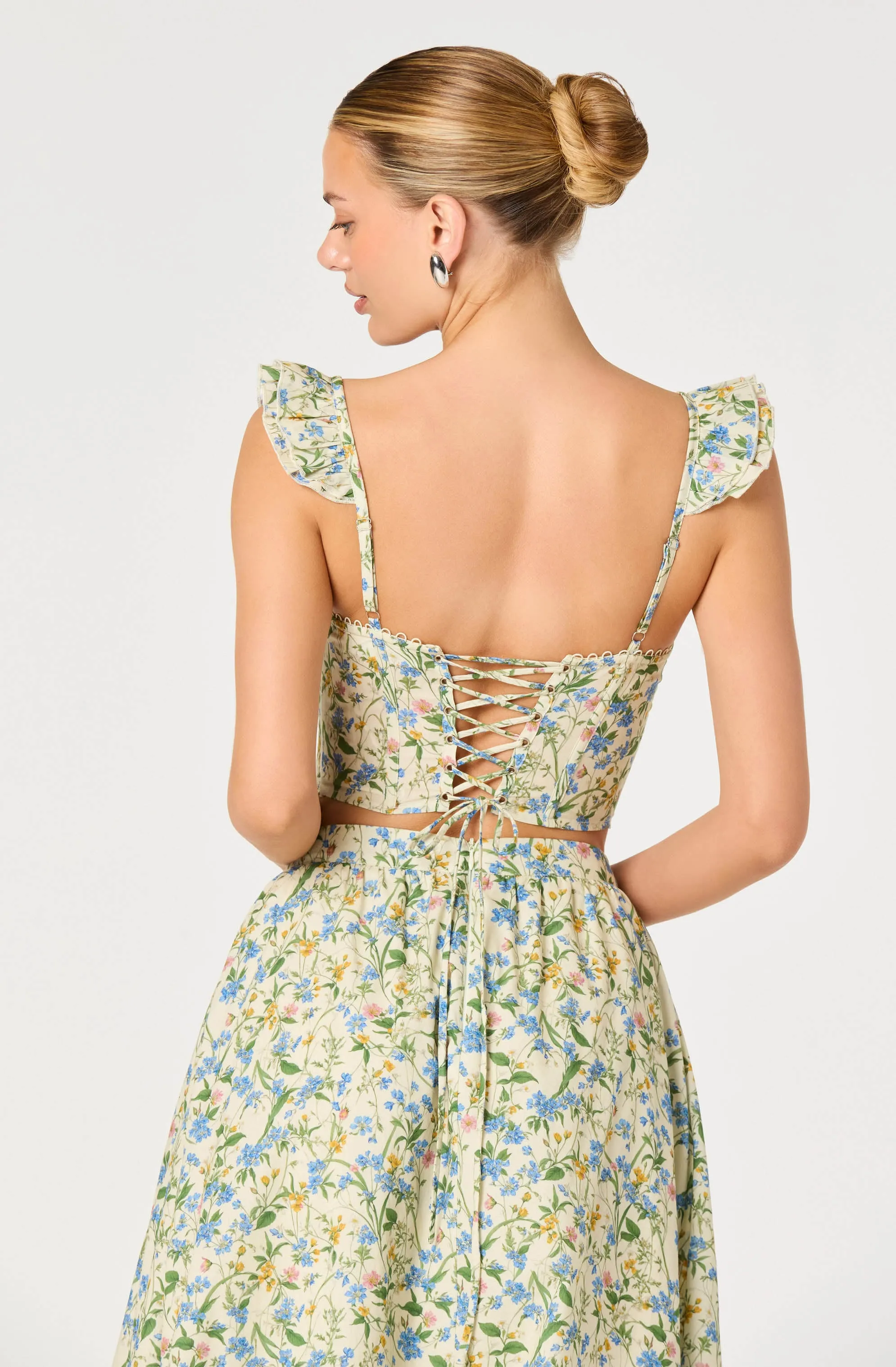 Wedelia Eyelet Corset Crop Top sold by Astr product image thumbnail 3