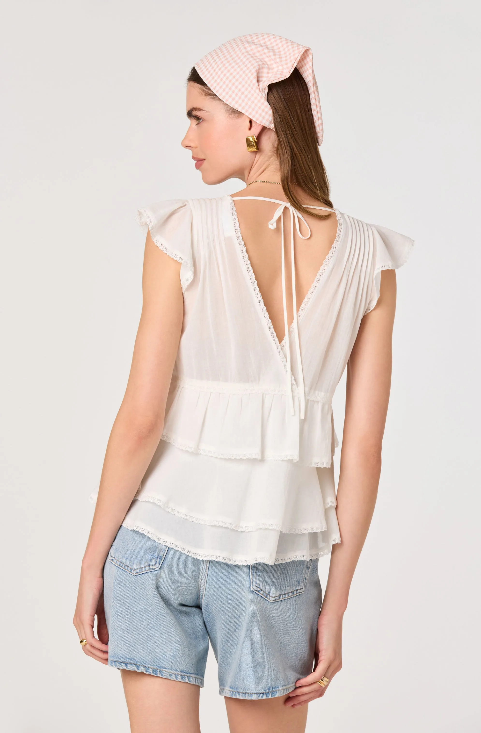 Shanteria Crochet Trim Tiered Top sold by Astr product image thumbnail 2