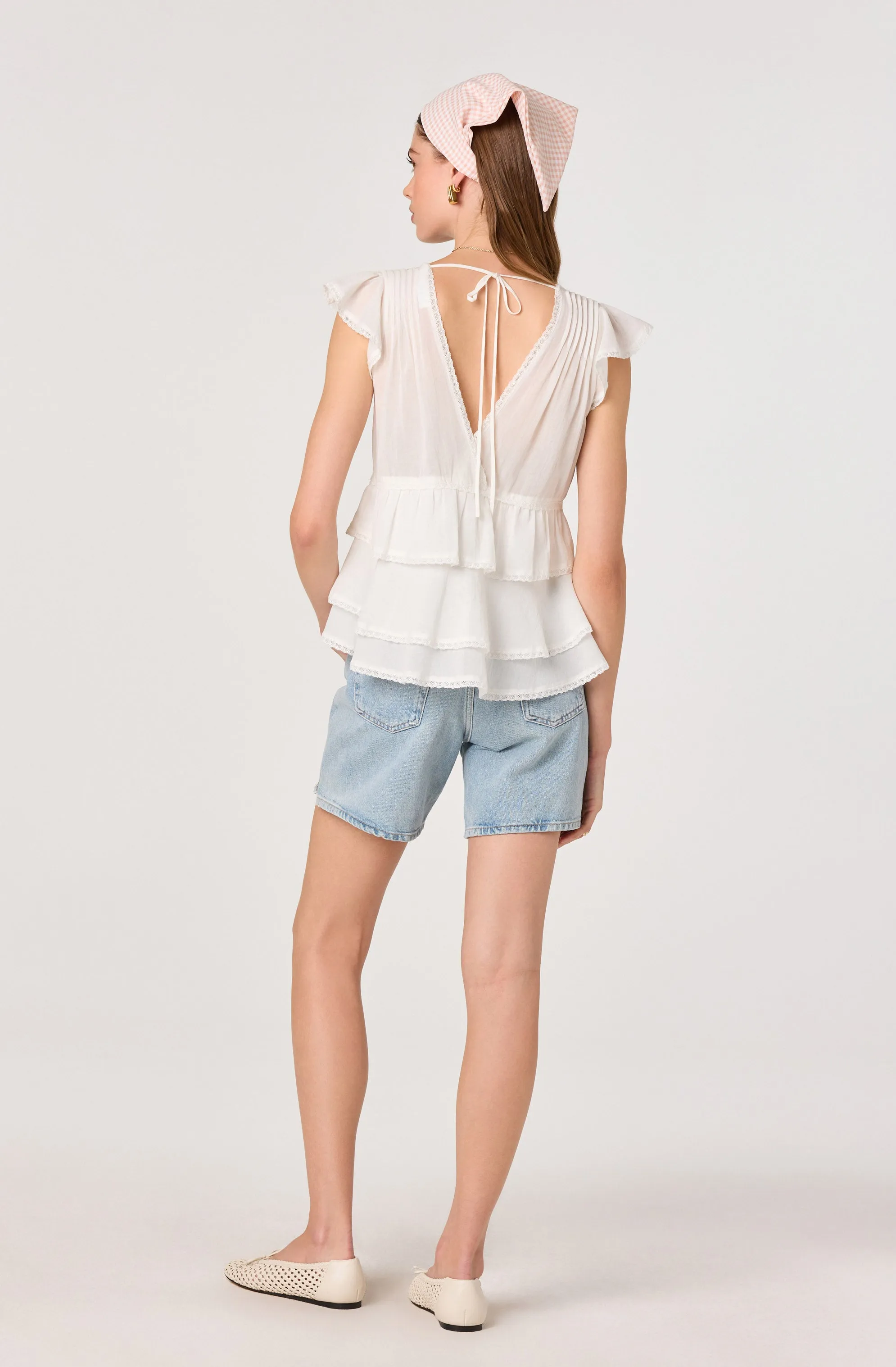 Shanteria Crochet Trim Tiered Top sold by Astr product image thumbnail 4